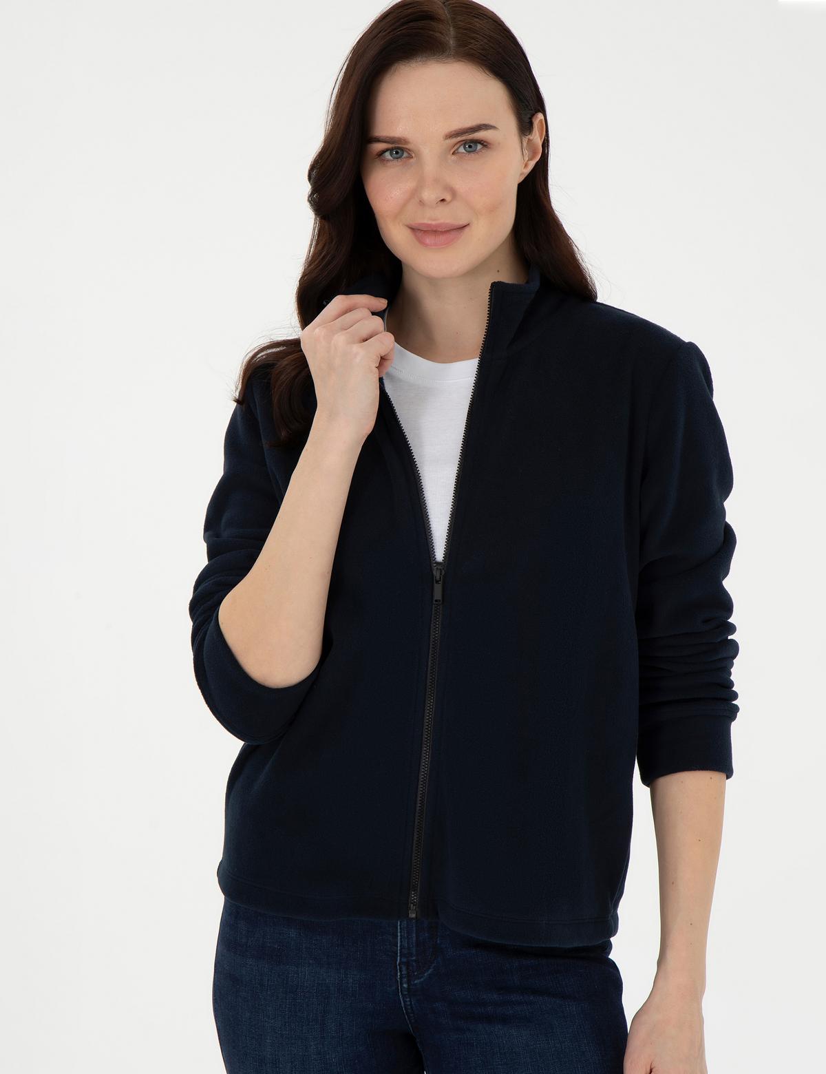 Lacivert Comfort Fit Polar Hırka - 50300871008