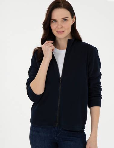 Lacivert Comfort Fit Polar Hırka