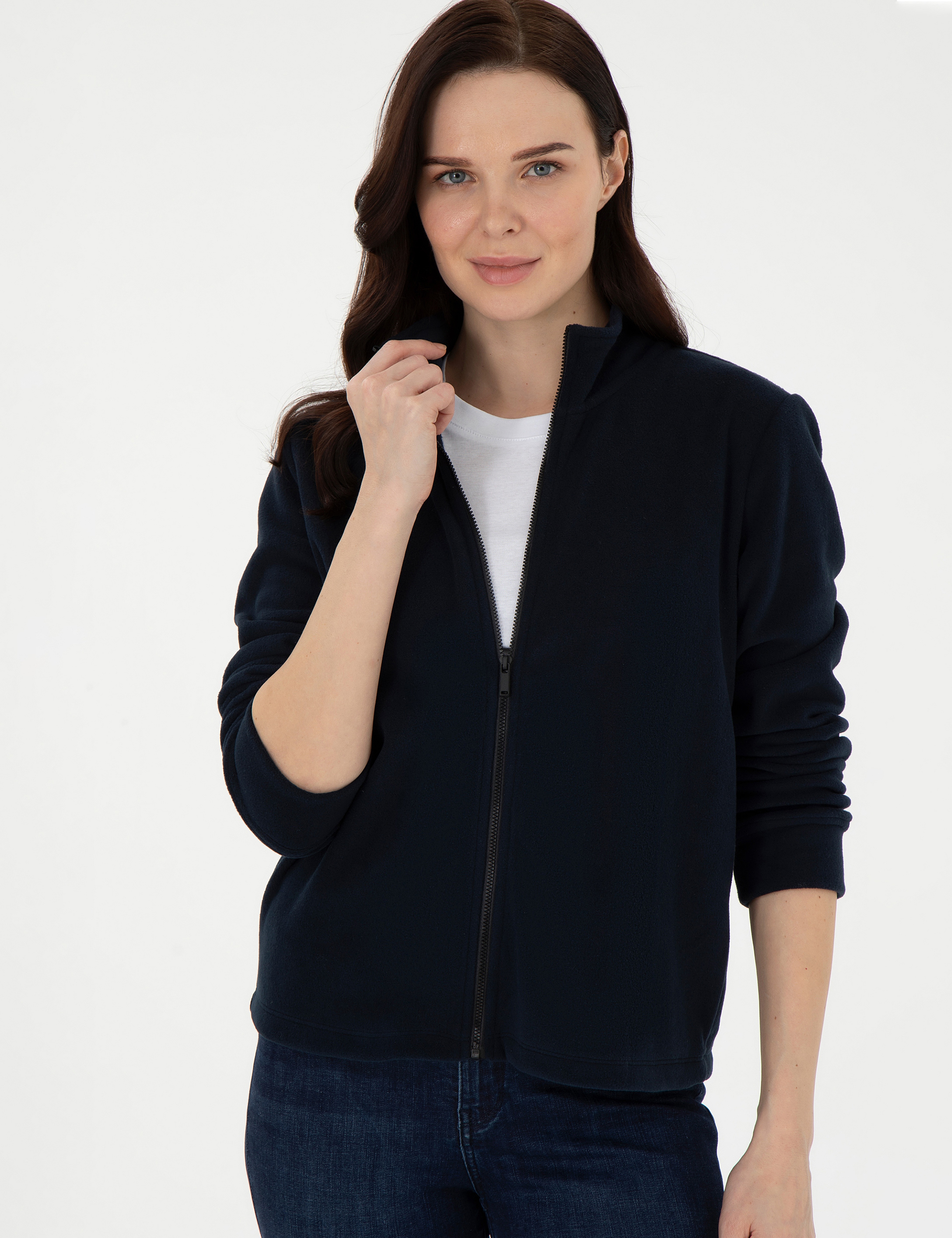 Lacivert Comfort Fit Polar Hırka - Image 3