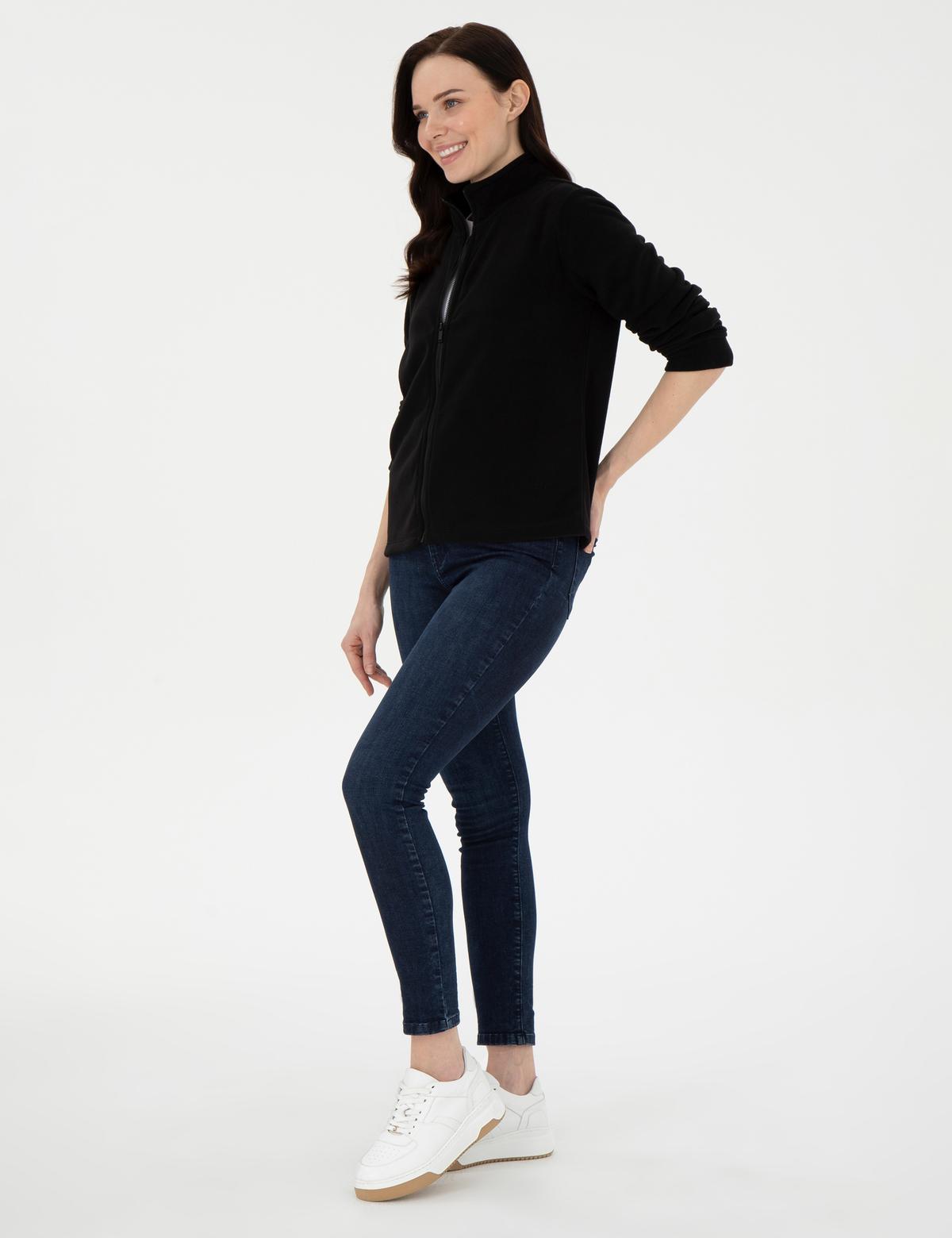 Siyah Comfort Fit Polar Hırka - 50300871003