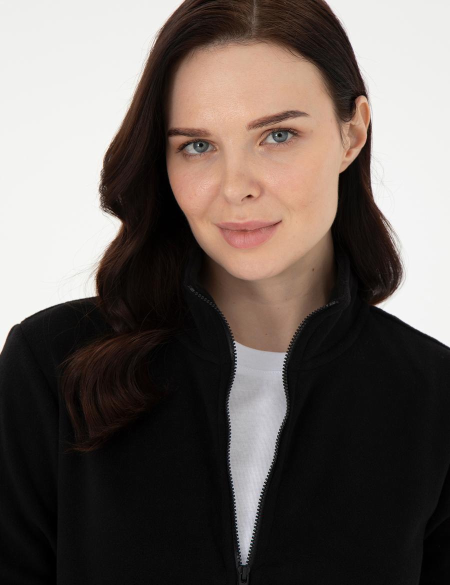 Siyah Comfort Fit Polar Hırka