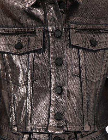 Antrasit Crop Top Jean Ceket - 50291403014