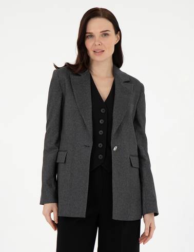 Antrasit Slim Fit Ceket