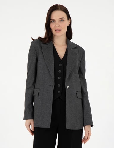 Antrasit Slim Fit Ceket
