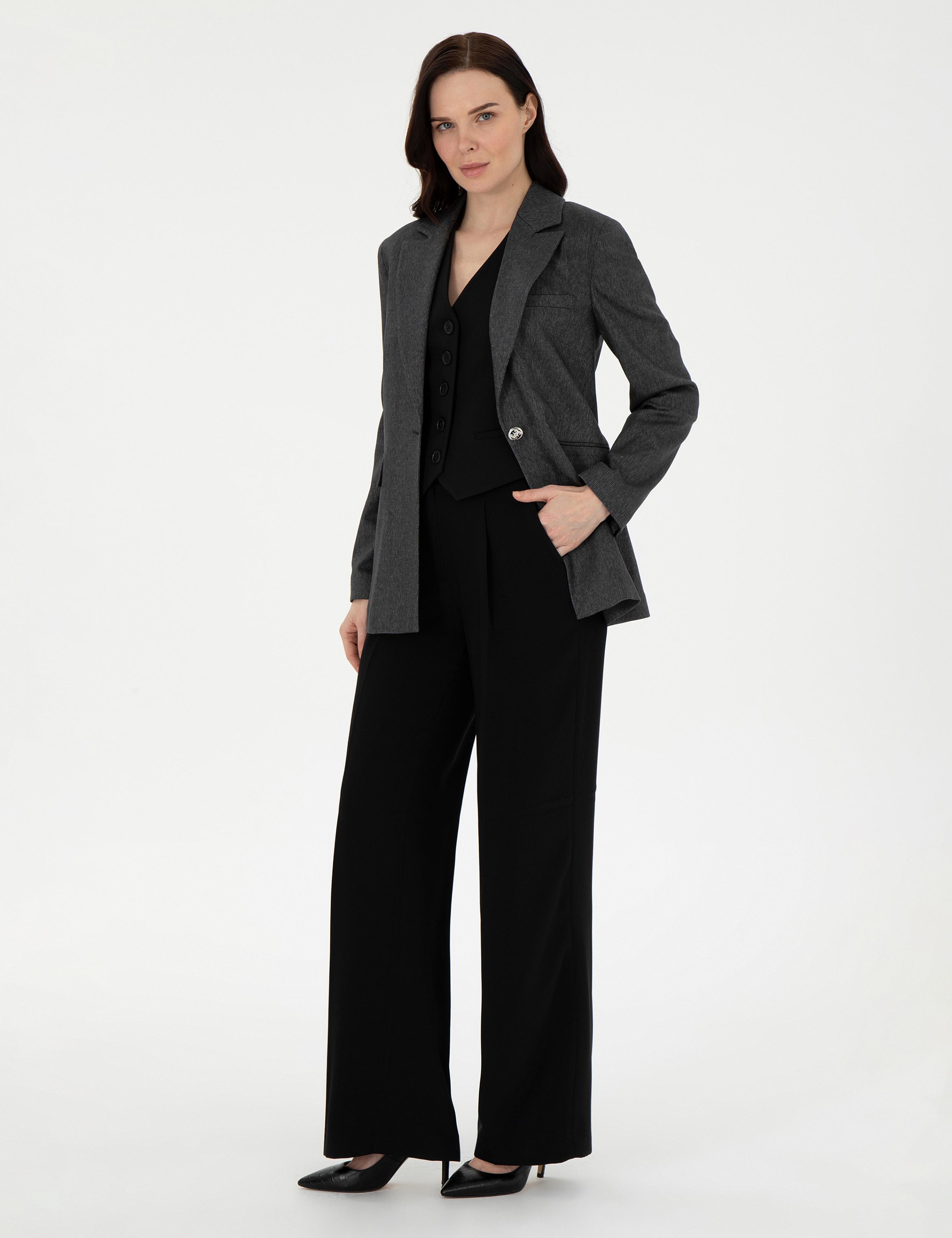 Antrasit Slim Fit Ceket