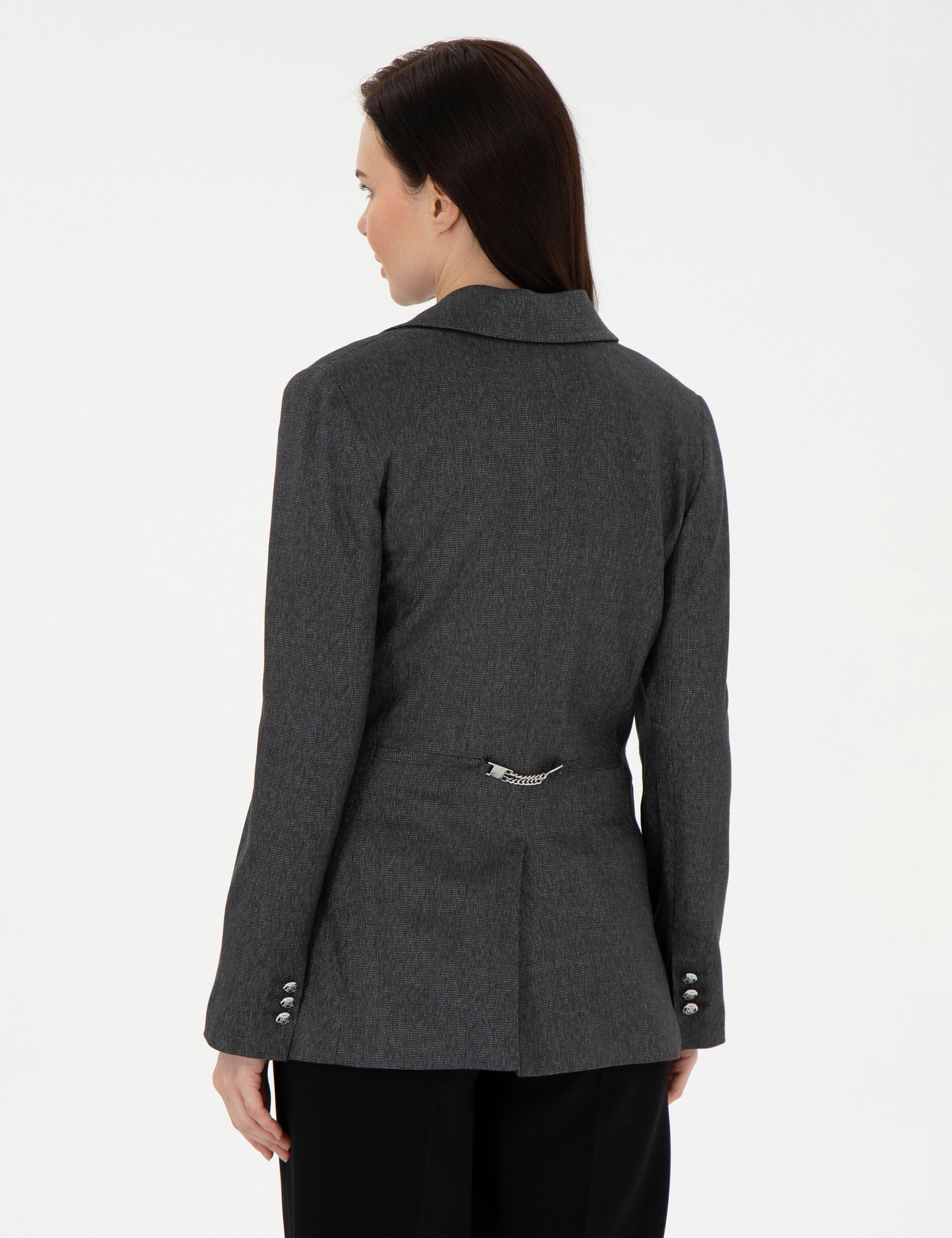 Antrasit Slim Fit Ceket - Image 5