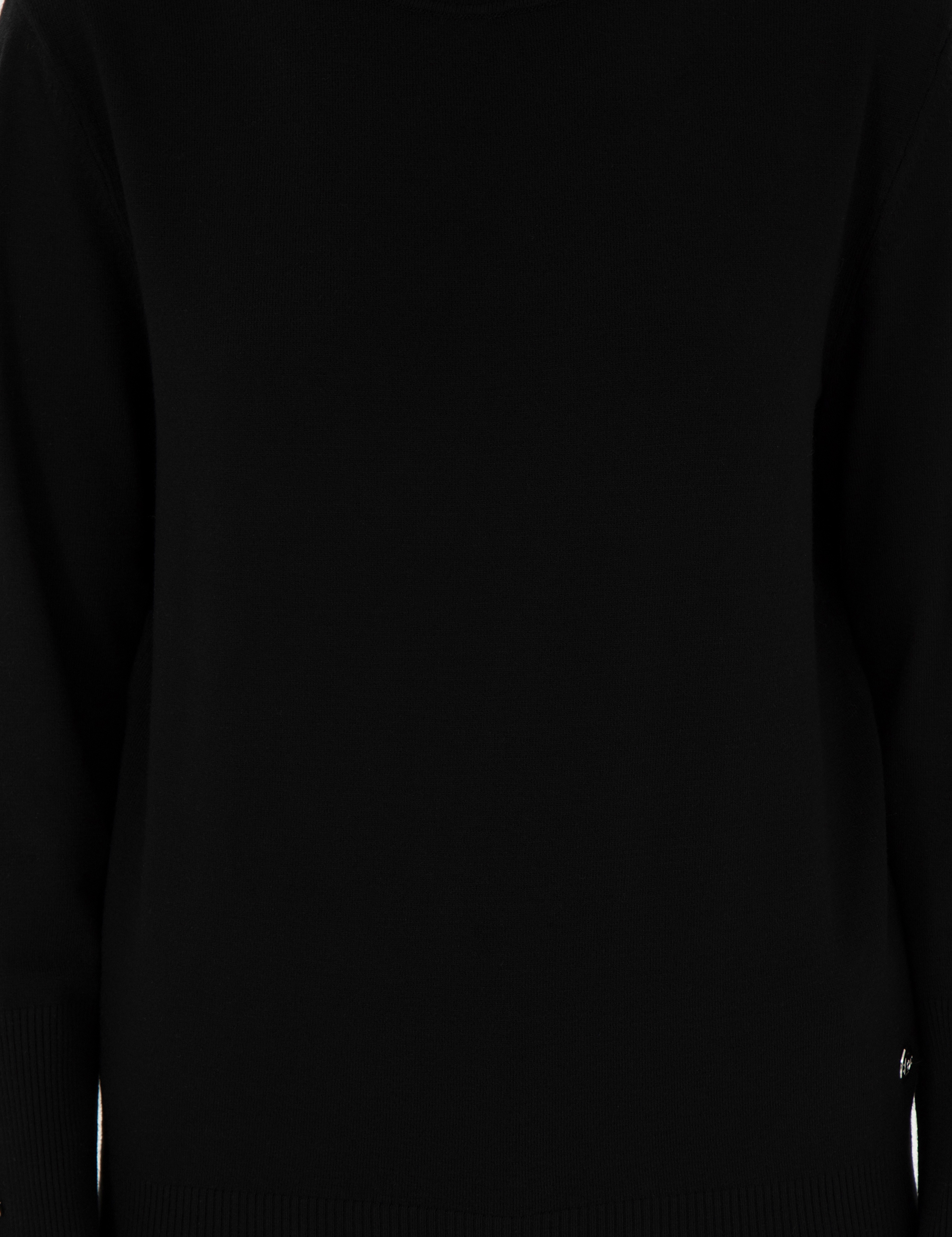 Siyah Slim Fit Yarım Balıkçı Yaka Basic Kazak - Image 6