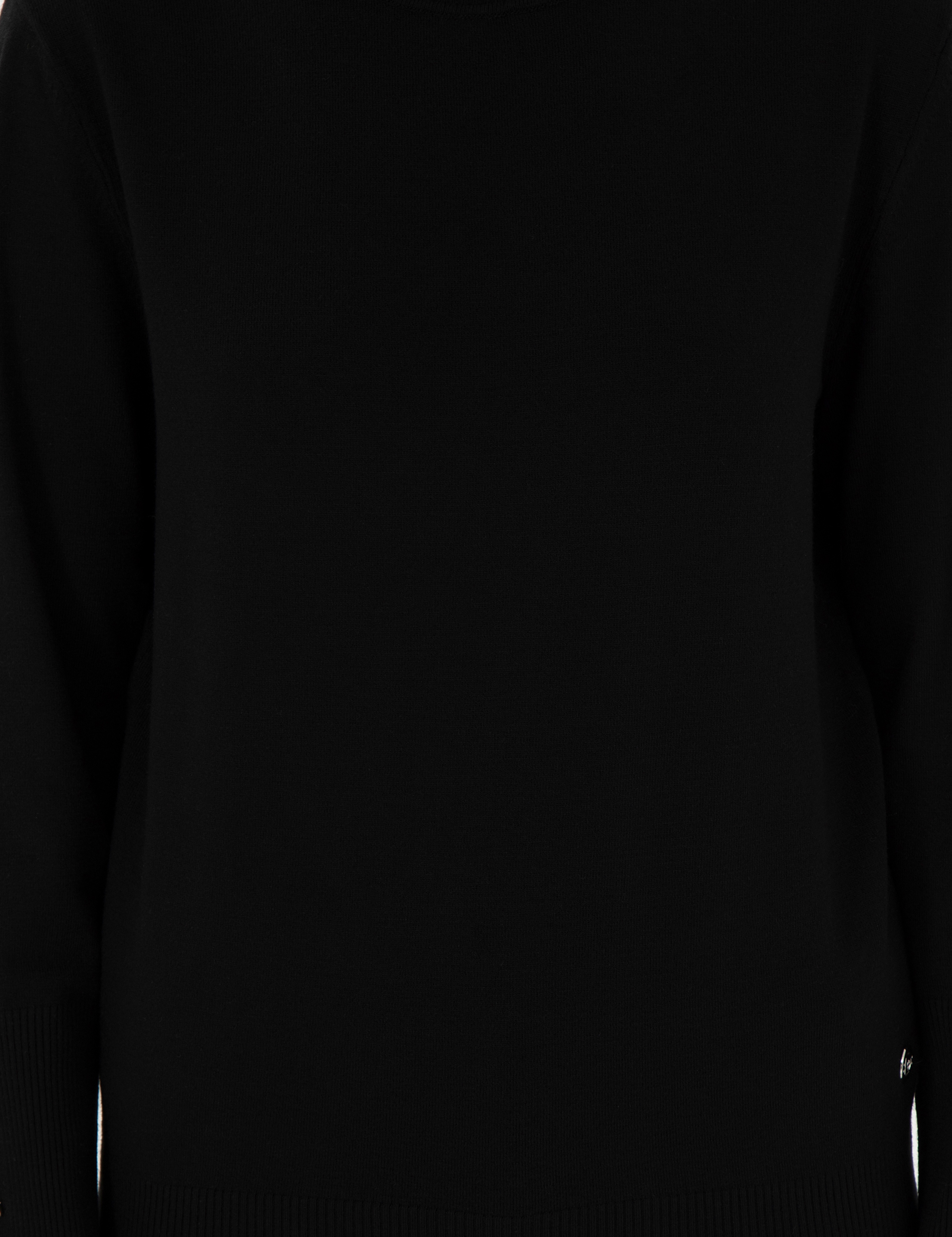 Siyah Slim Fit Yarım Balıkçı Yaka Basic Kazak