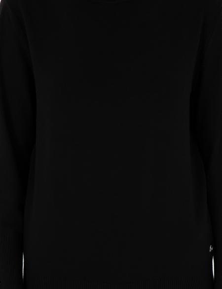 Siyah Slim Fit Yarım Balıkçı Yaka Basic Kazak - 50290578035