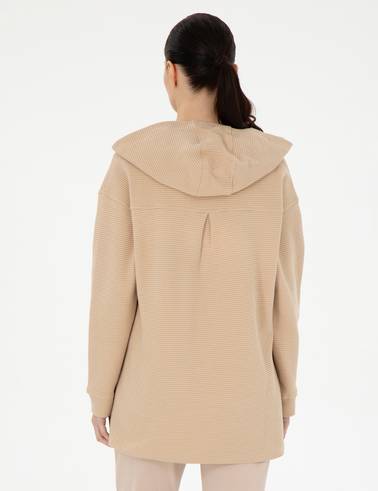 Bej Oversize Sweatshirt