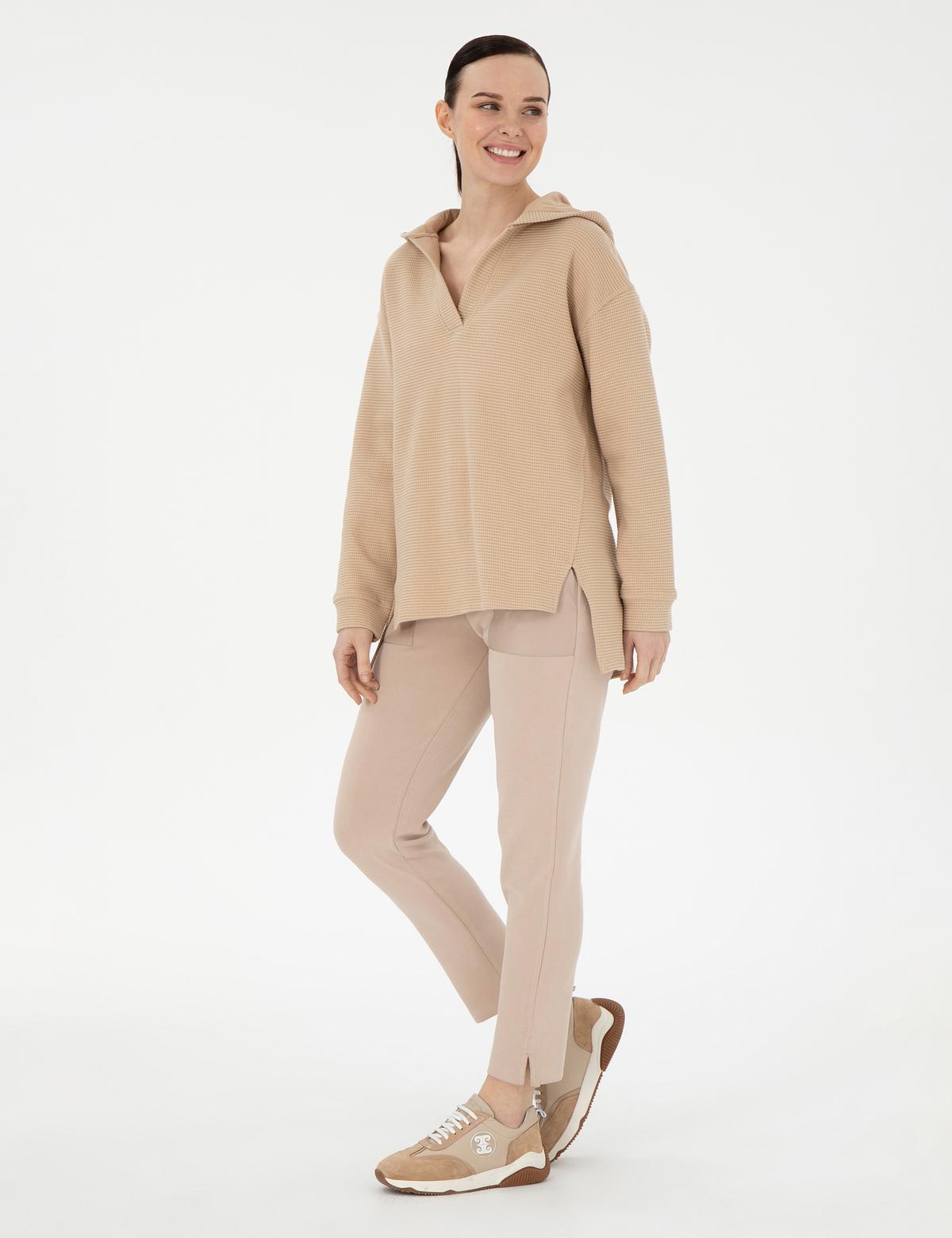 Bej Oversize Sweatshirt - 50297858013