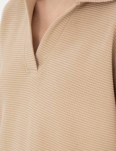 Bej Oversize Sweatshirt