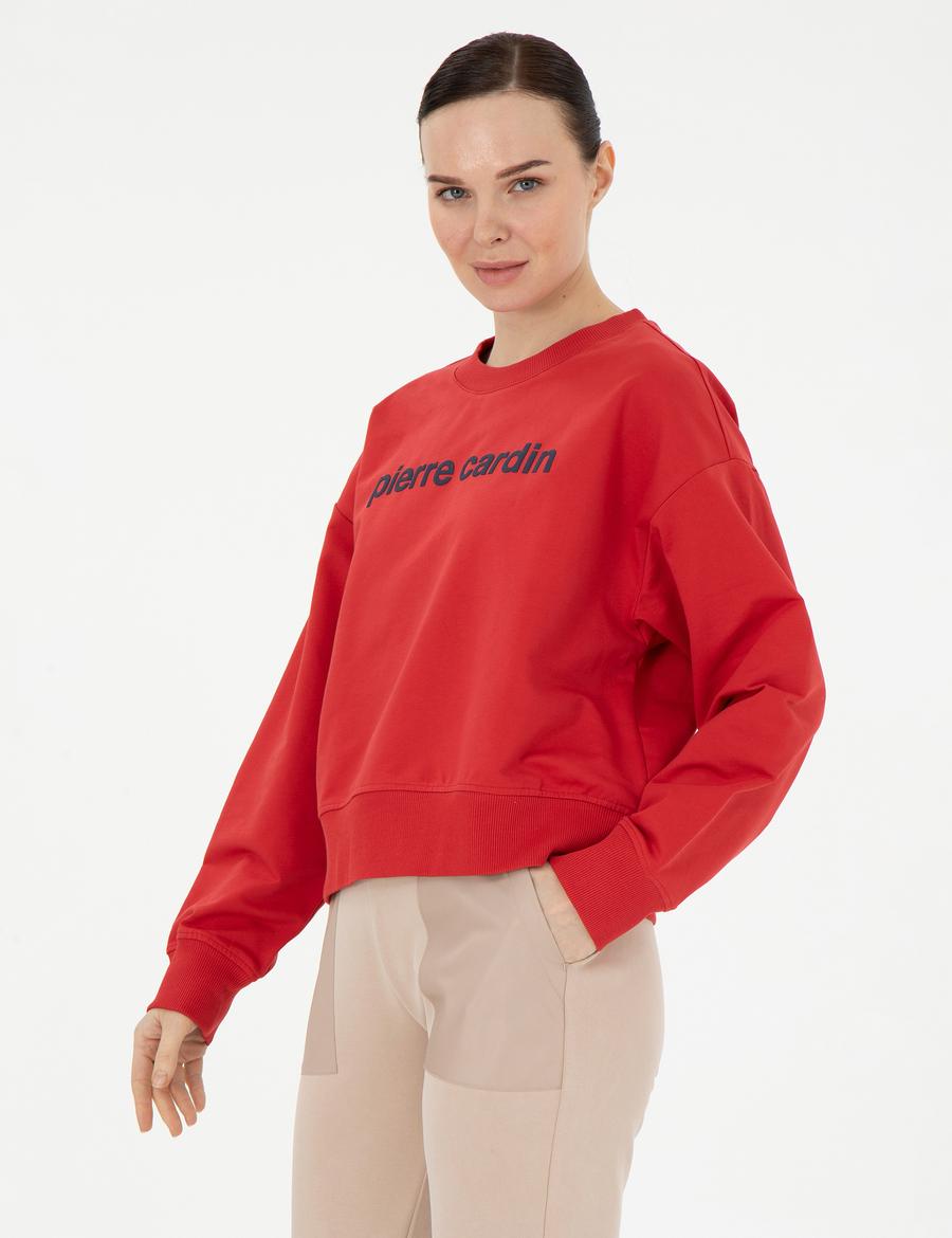 Kırmızı Oversize Sweatshirt