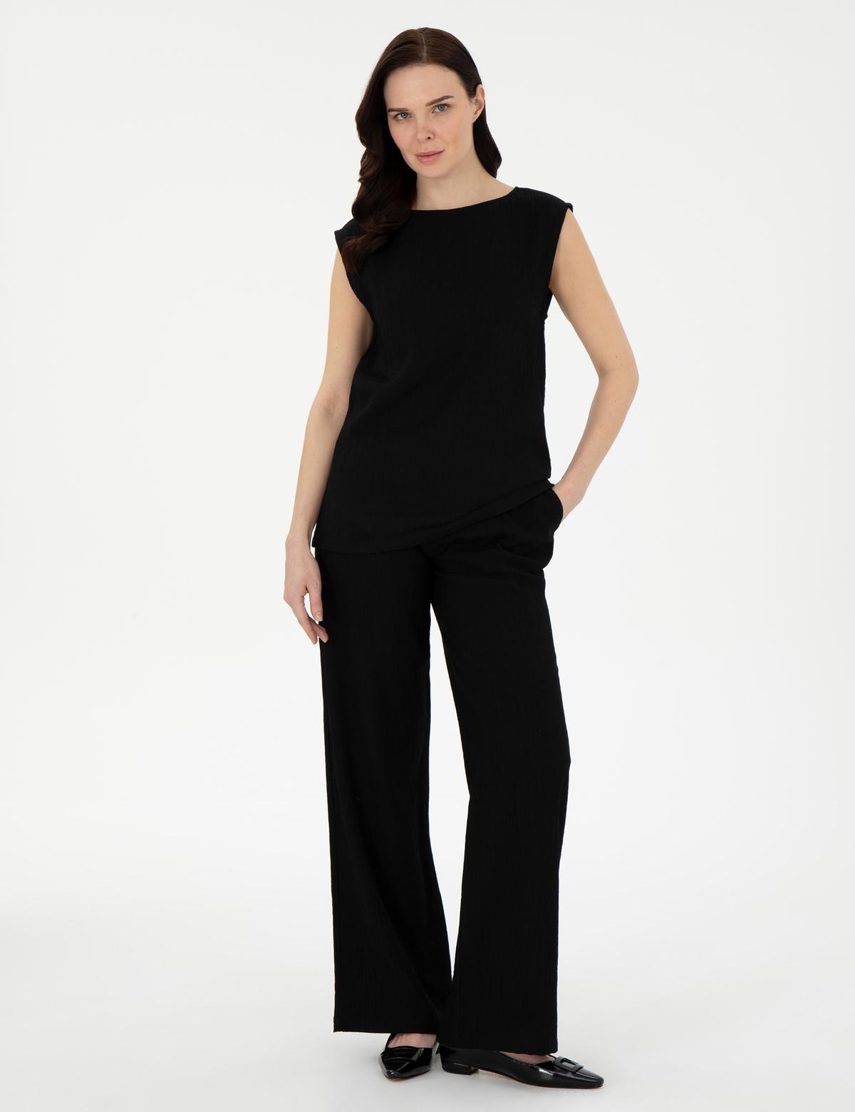 Siyah Regular Fit Bluz - 50301168002