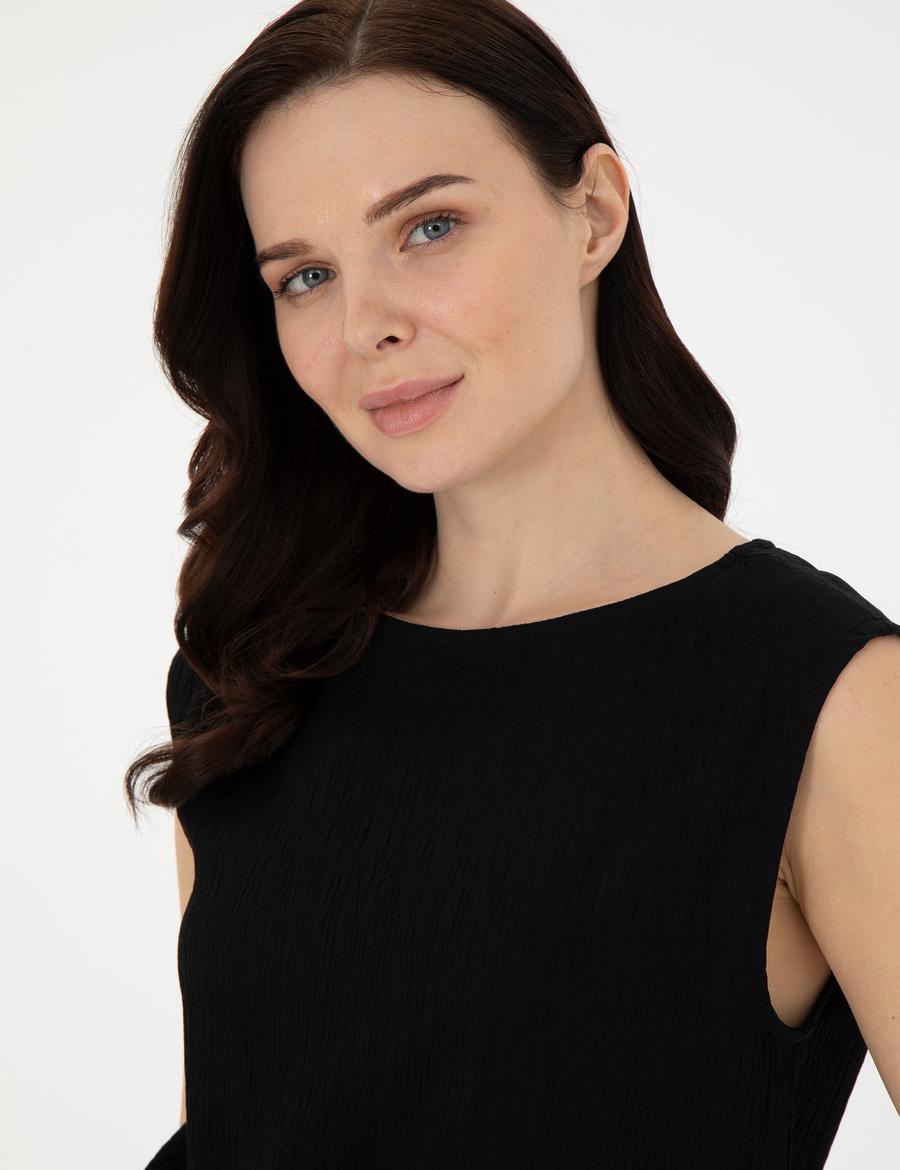 Siyah Regular Fit Bluz