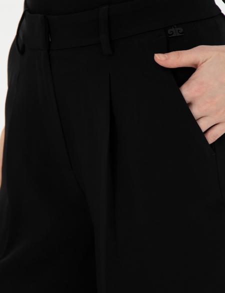 Siyah Palazzo Kumaş Pantolon - 50290384034