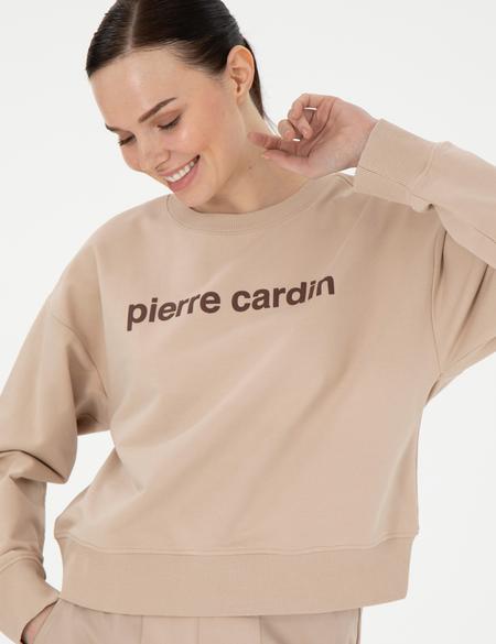 Bej Oversize Sweatshirt - 50308055005