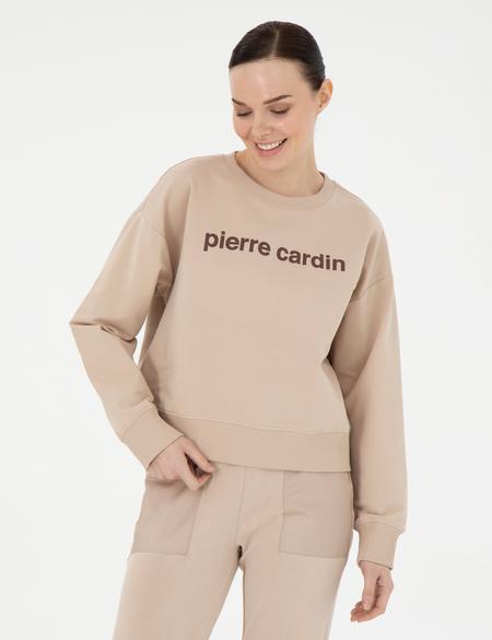 Bej Oversize Sweatshirt - 50308055005