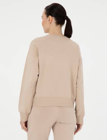 Bej Oversize Sweatshirt