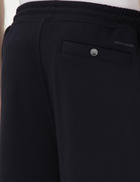 Lacivert Slim Fit Nervürlü  Duble Paça Eşofman Altı - 50290666015