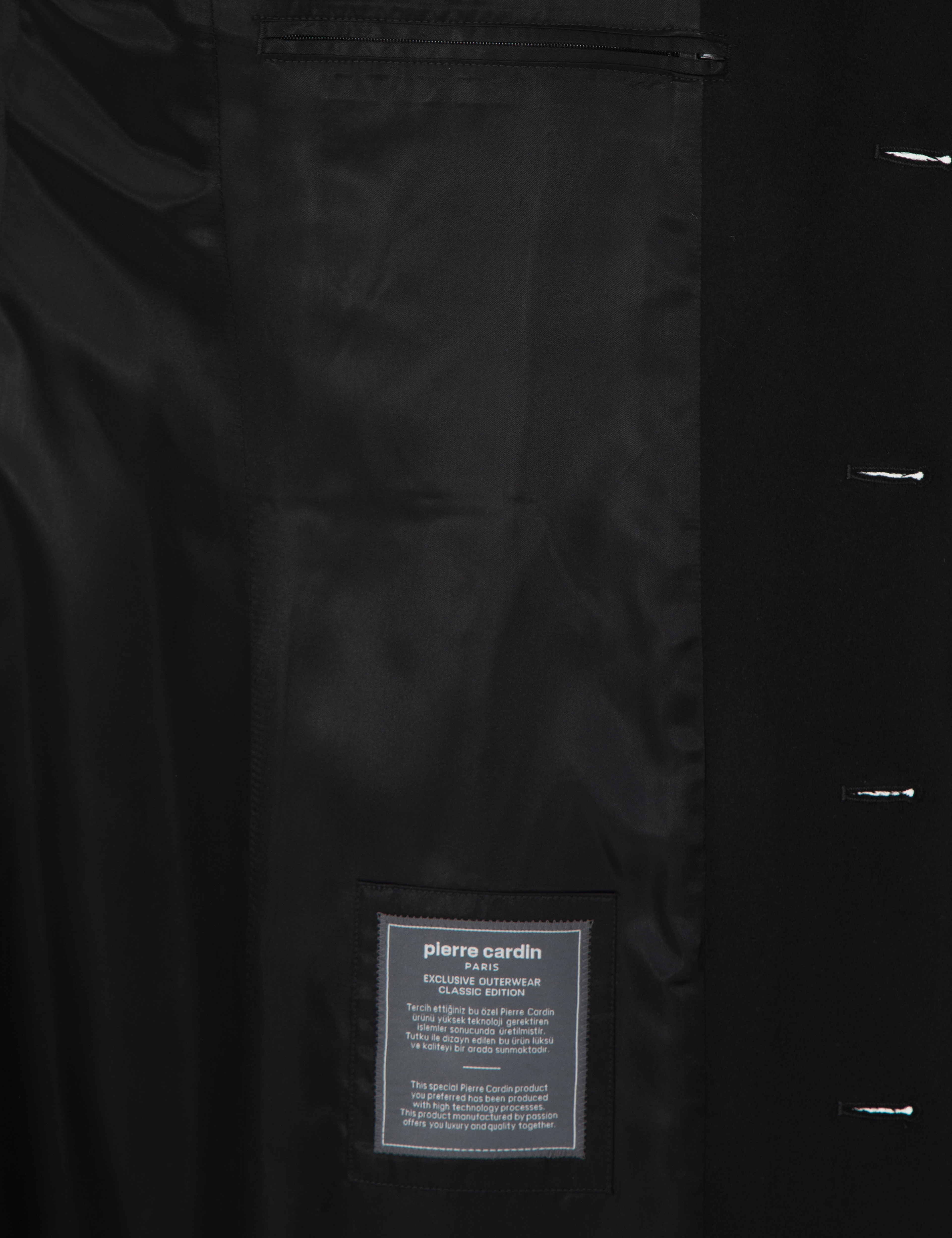 Siyah Slim Fit Palto - Image 6