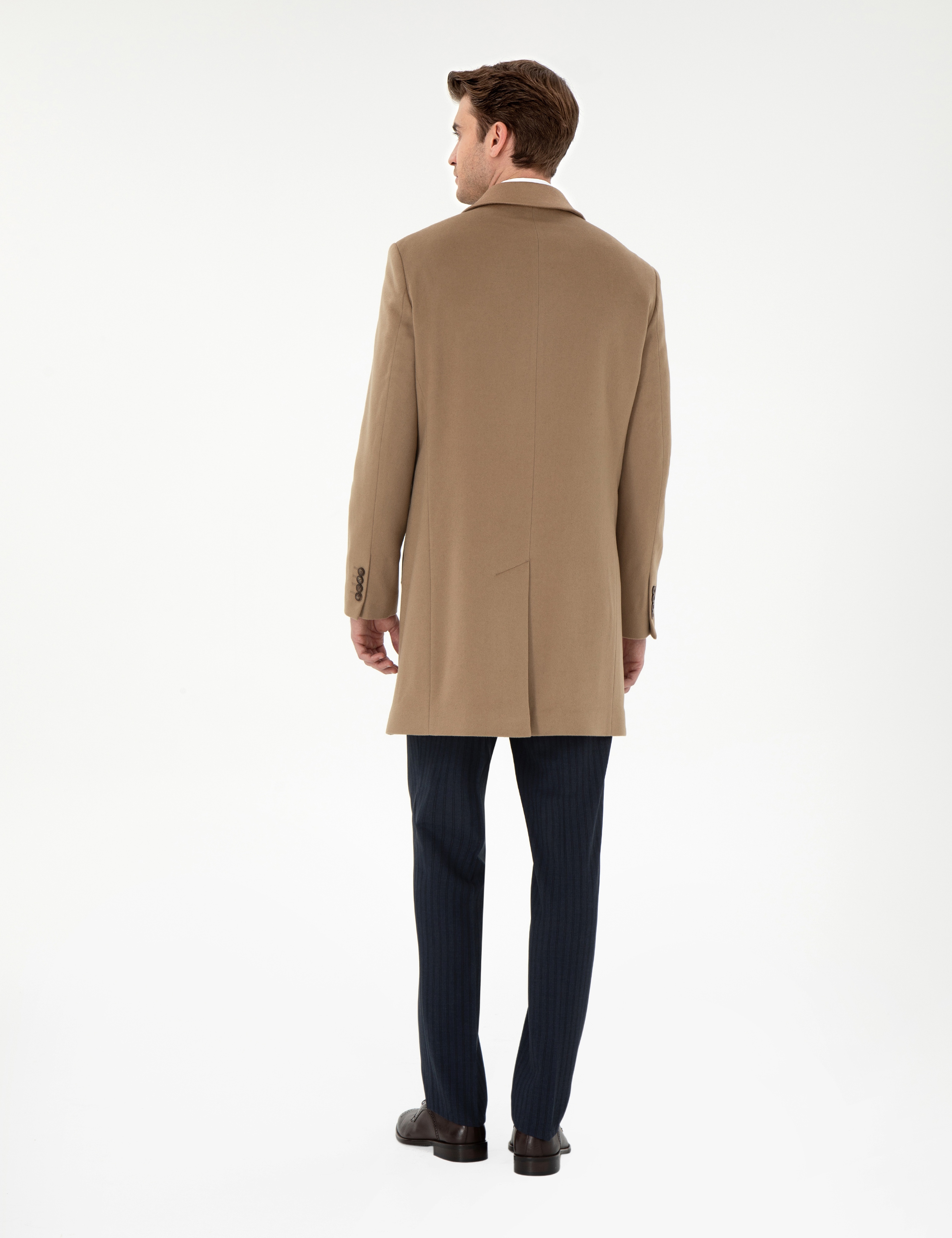 Camel Slim Fit Palto - Image 5