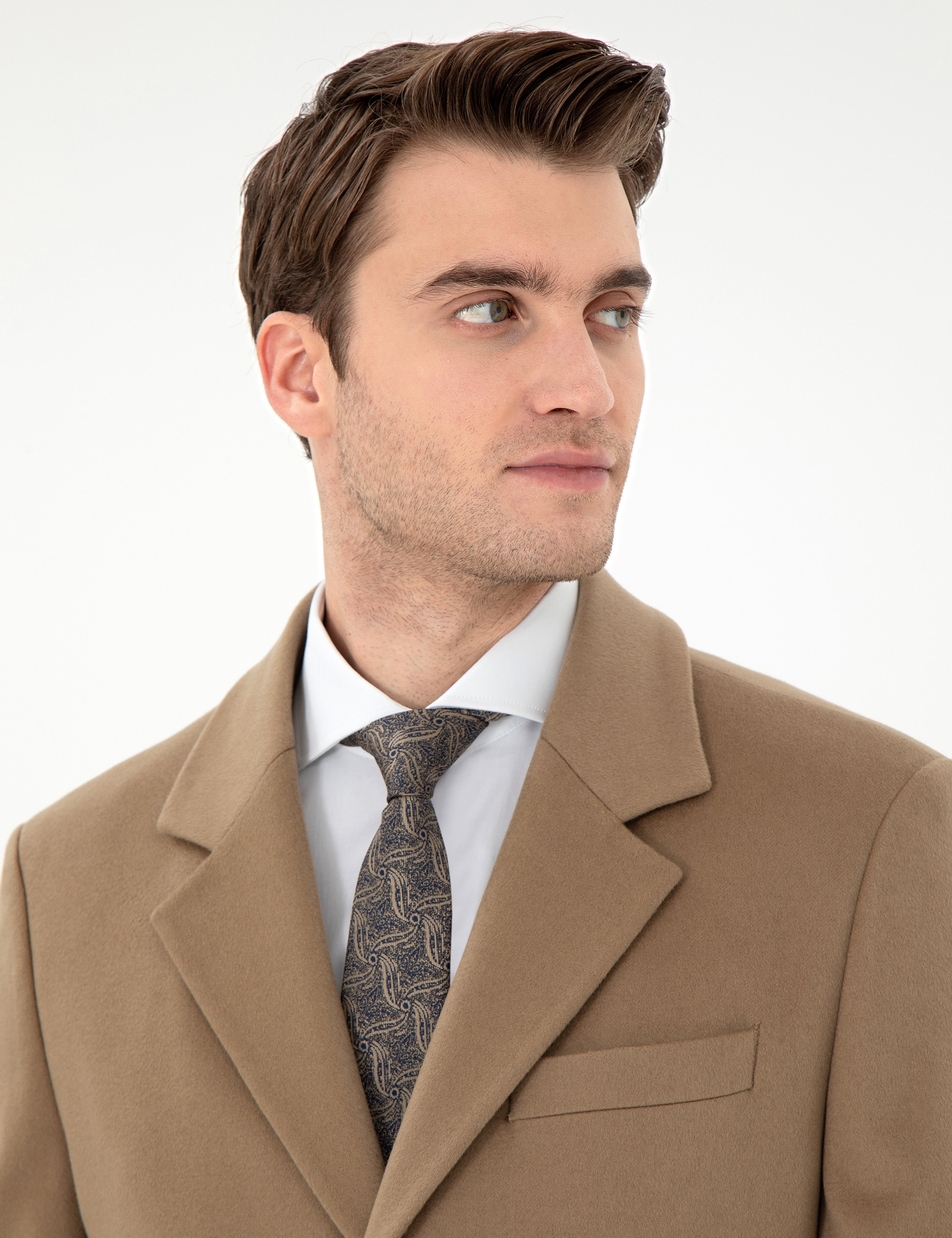 Camel Slim Fit Palto - Image 2
