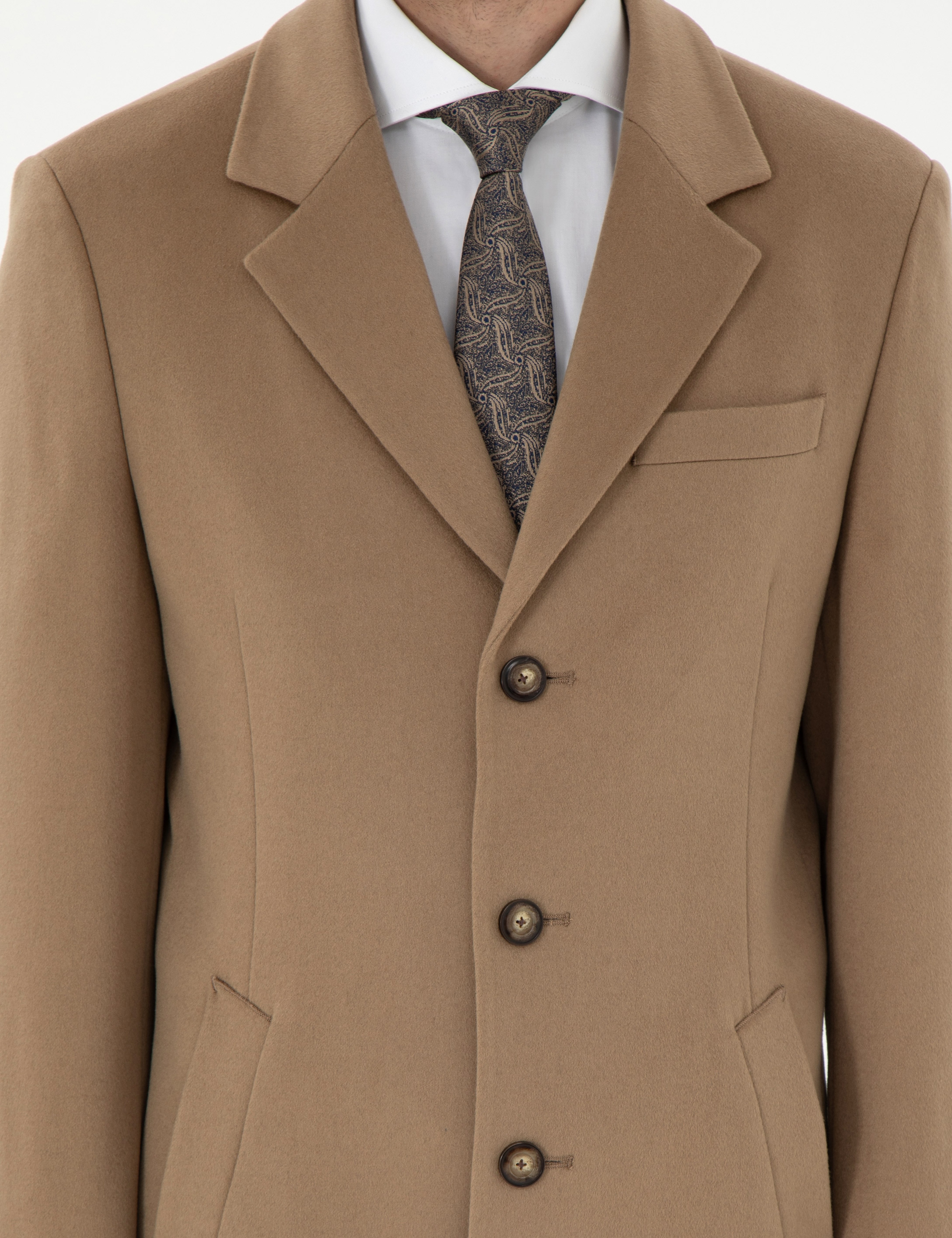 Camel Slim Fit Palto - Image 7