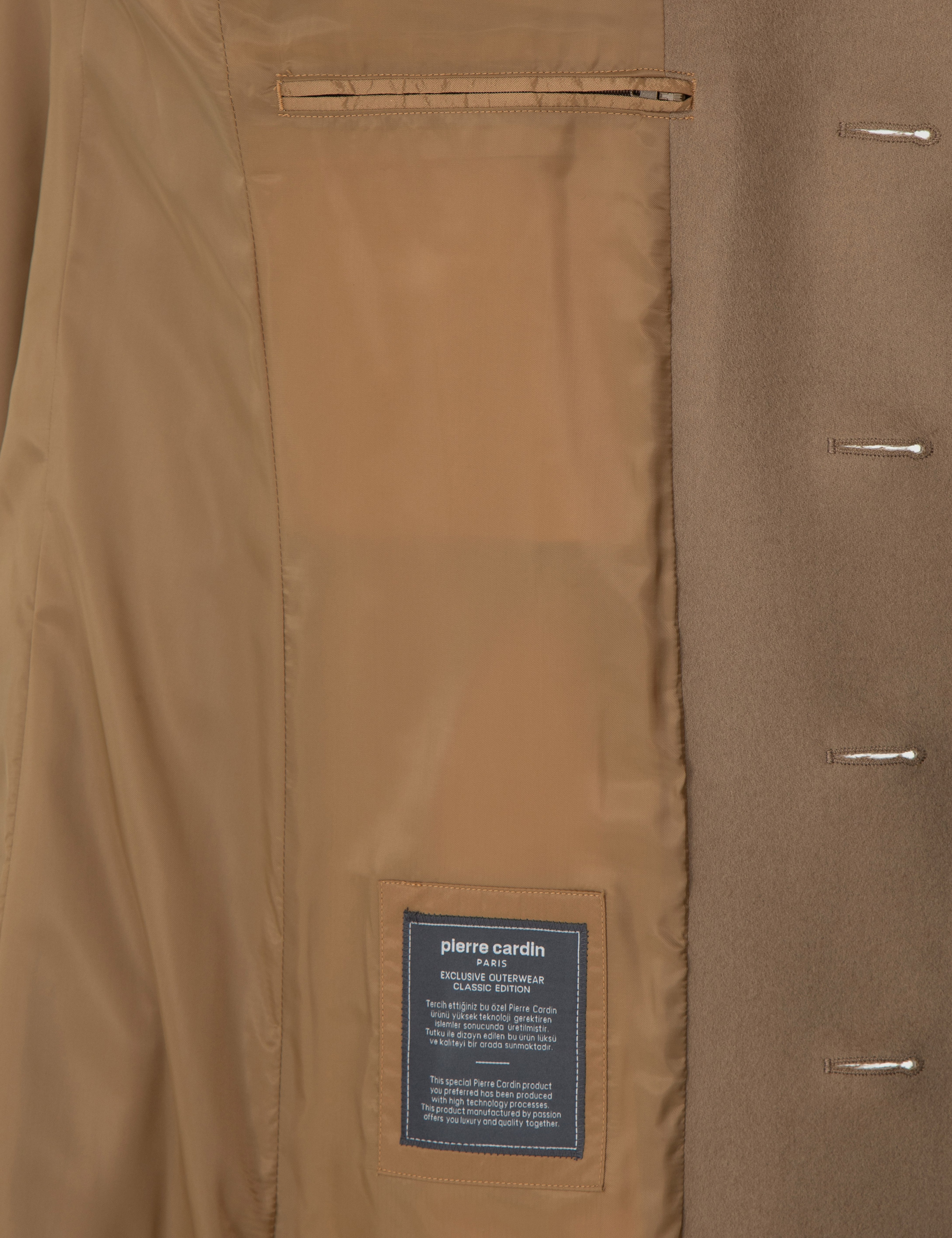 Camel Slim Fit Palto - Image 6