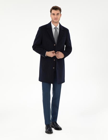 Lacivert Slim Fit Palto - 50298208024