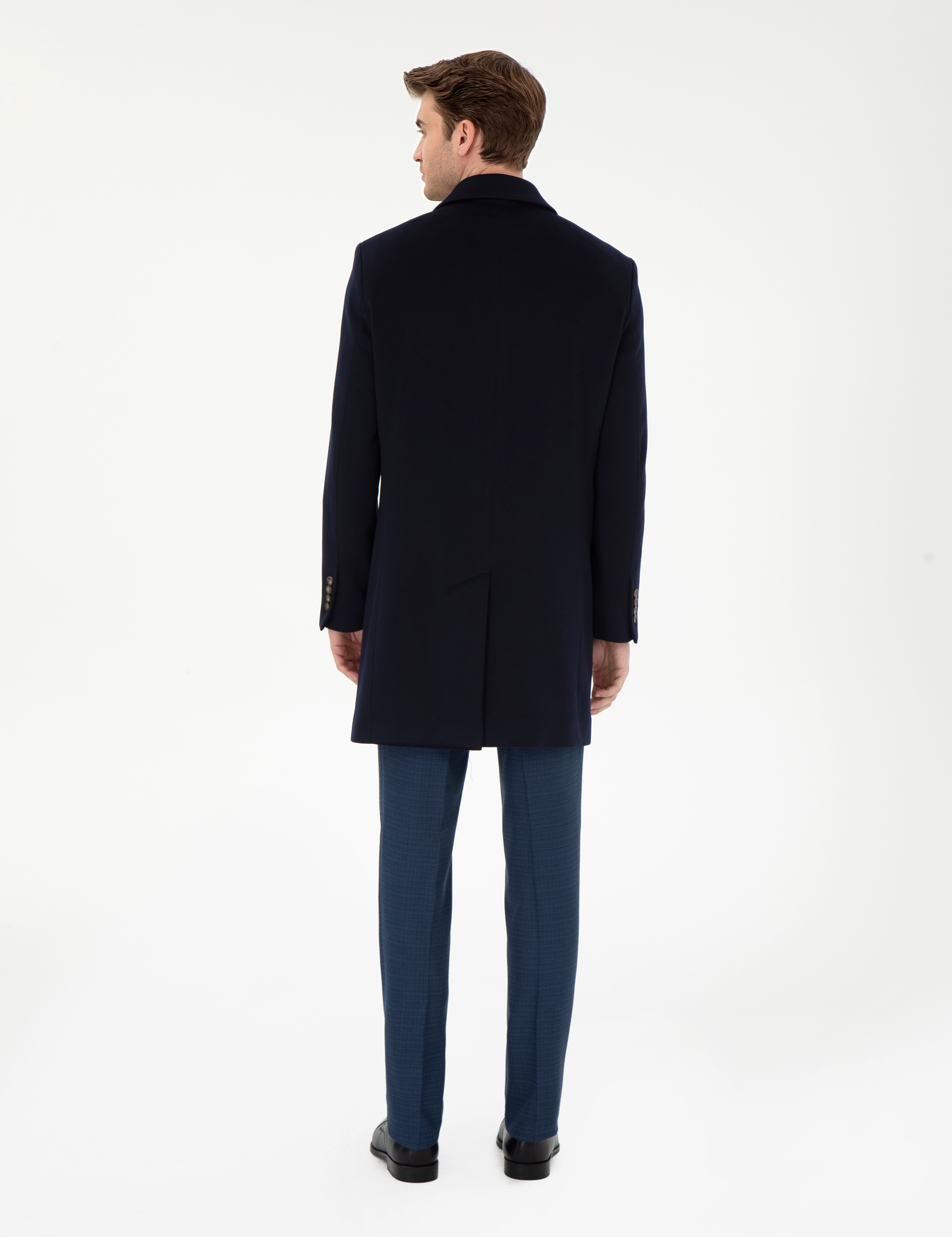 Lacivert Slim Fit Palto - Image 5