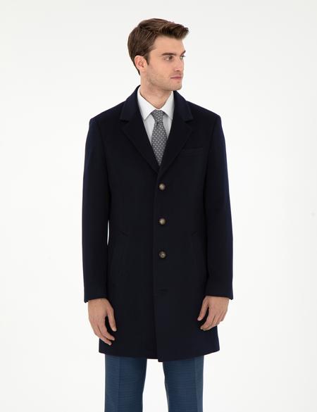 Lacivert Slim Fit Palto - 50298208024