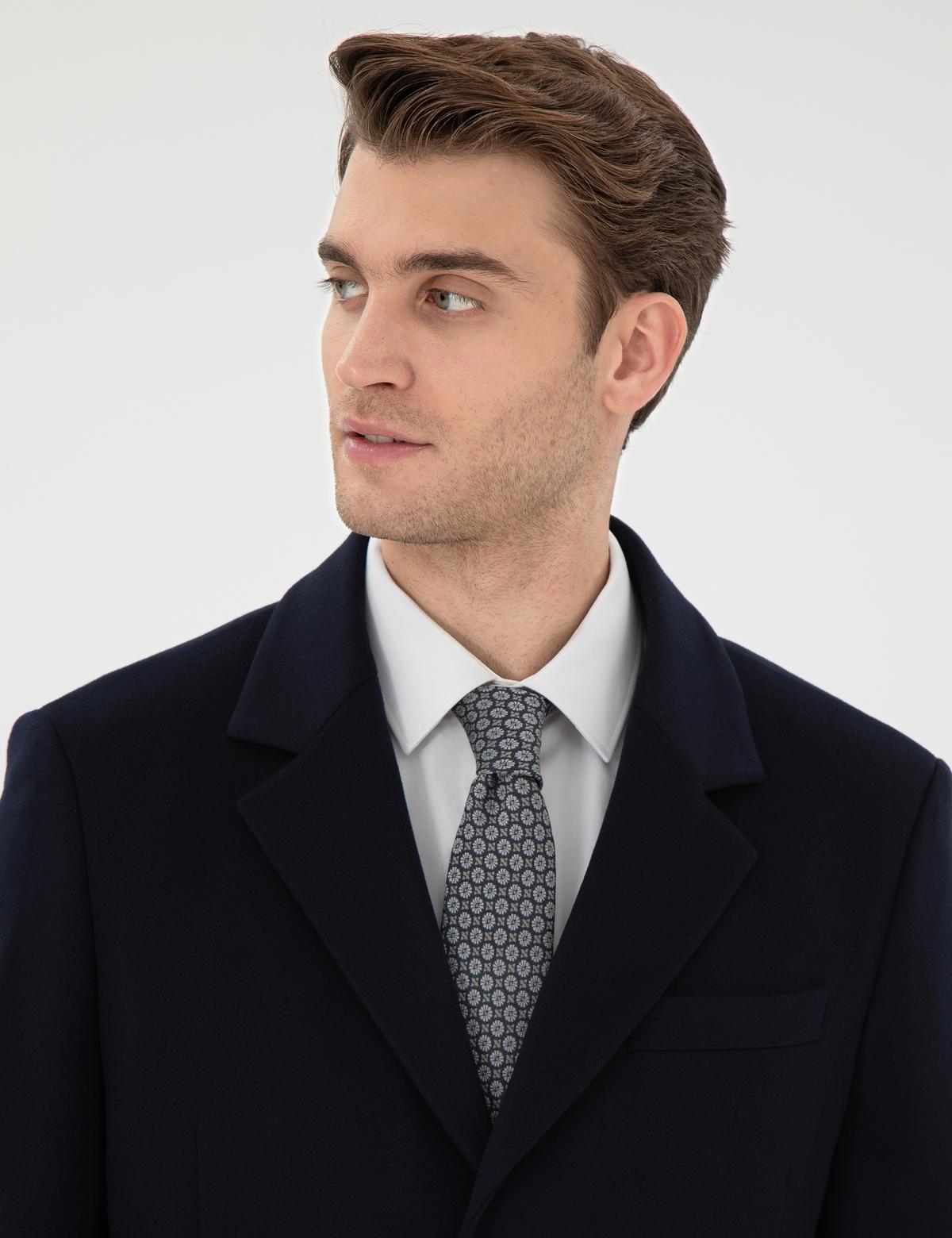 Lacivert Slim Fit Palto - 50298208024