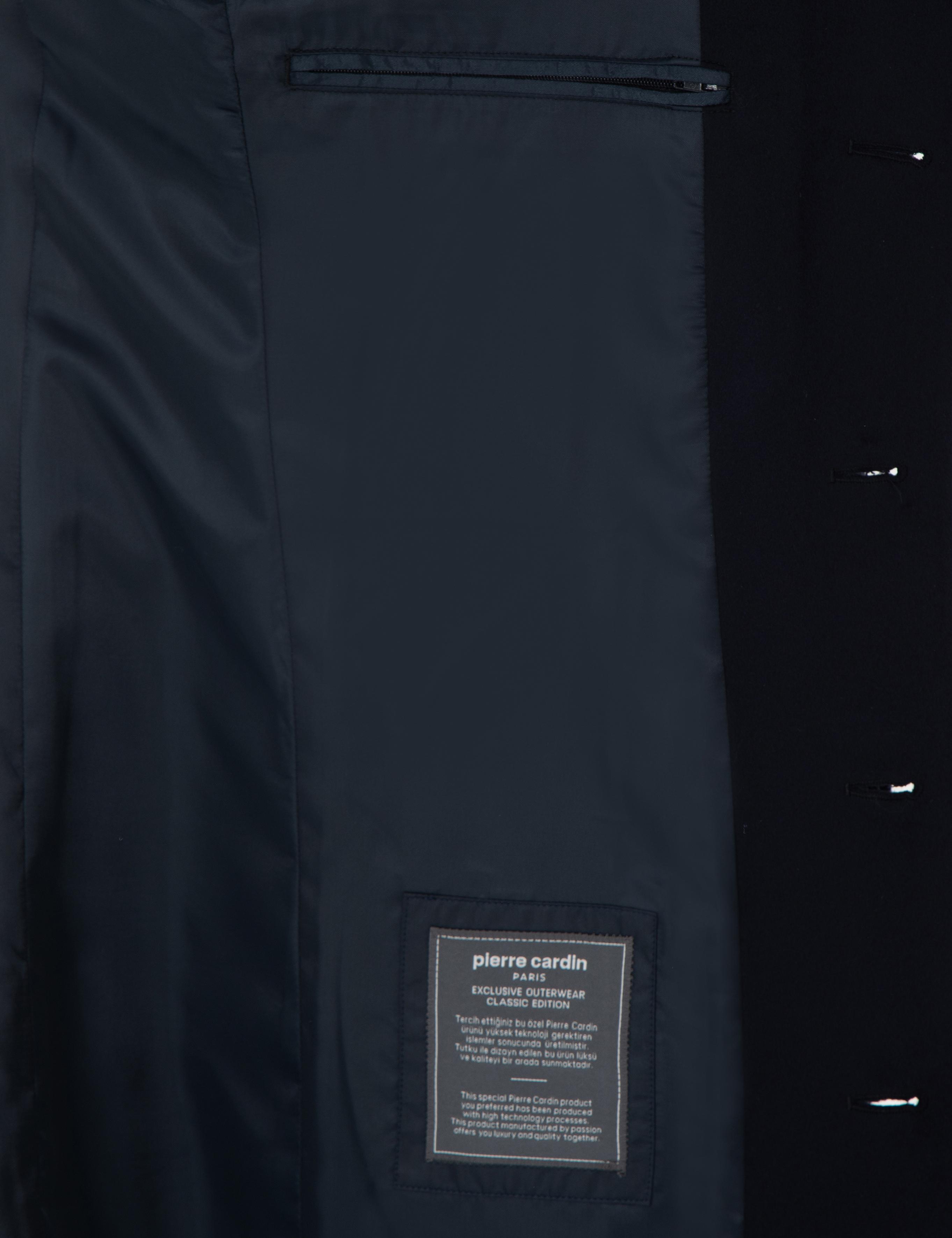 Lacivert Slim Fit Palto