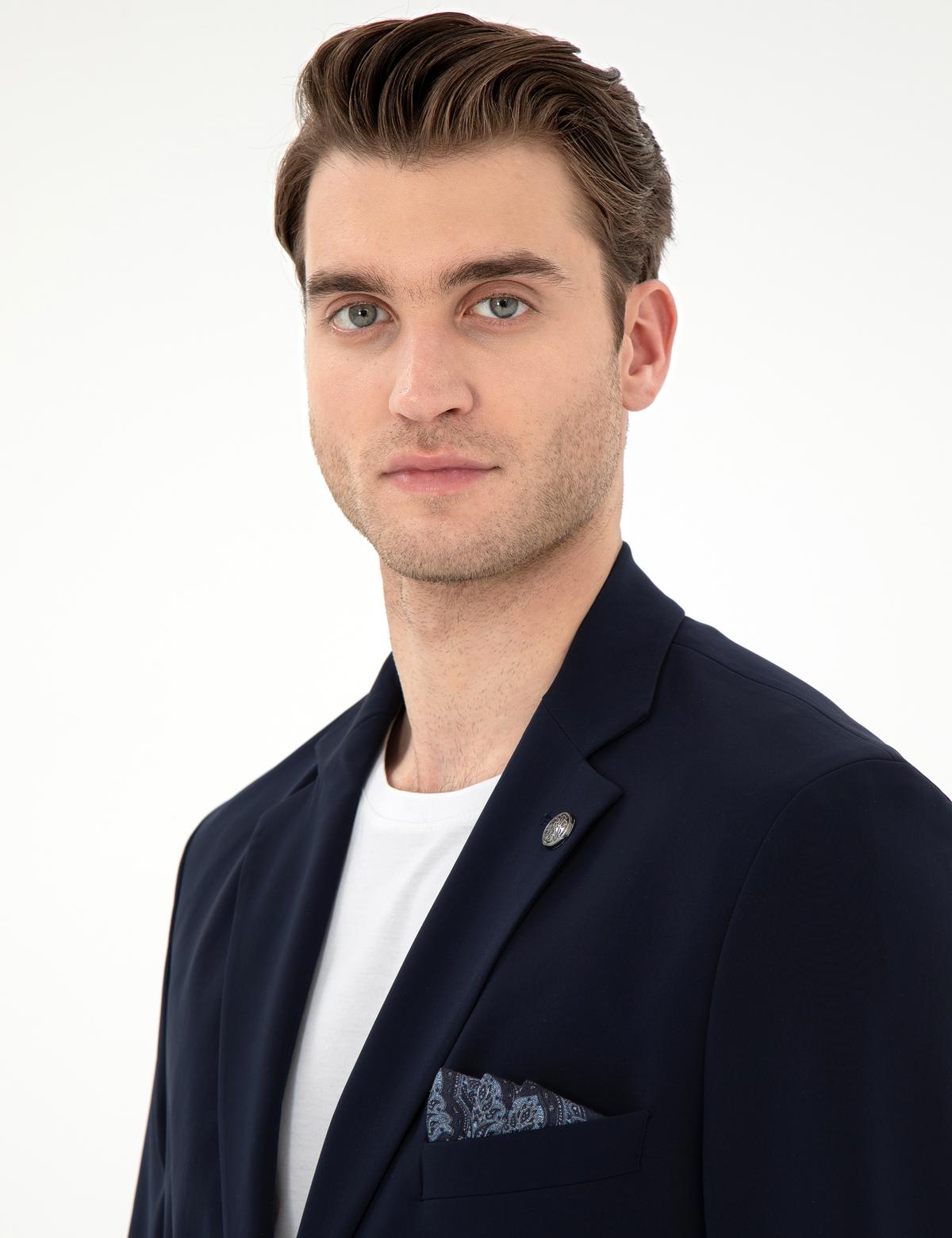 Lacivert Slim Fit Ceket - 50306057056