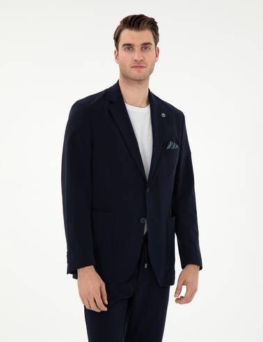 Lacivert Slim Fit Ceket