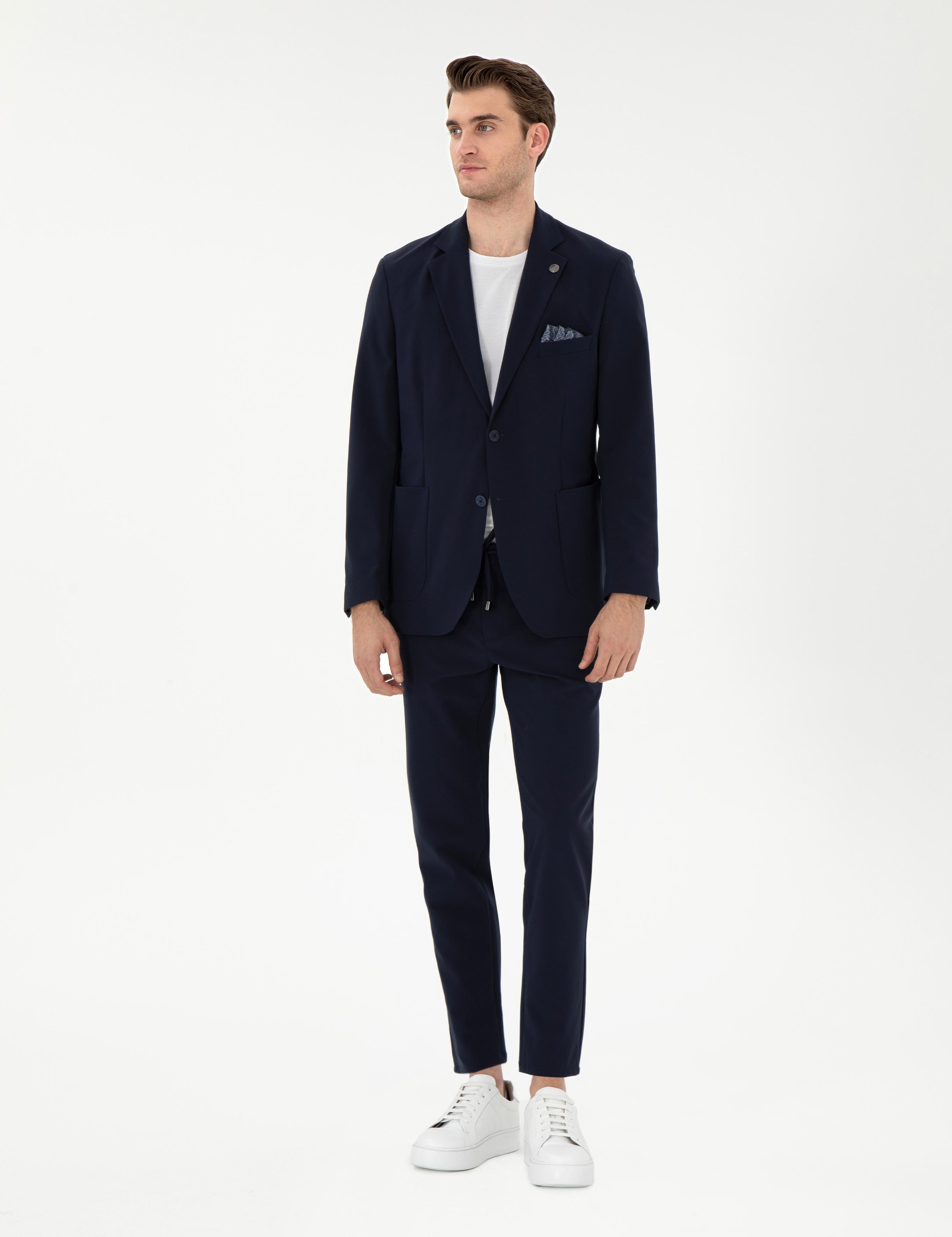 Lacivert Slim Fit Ceket