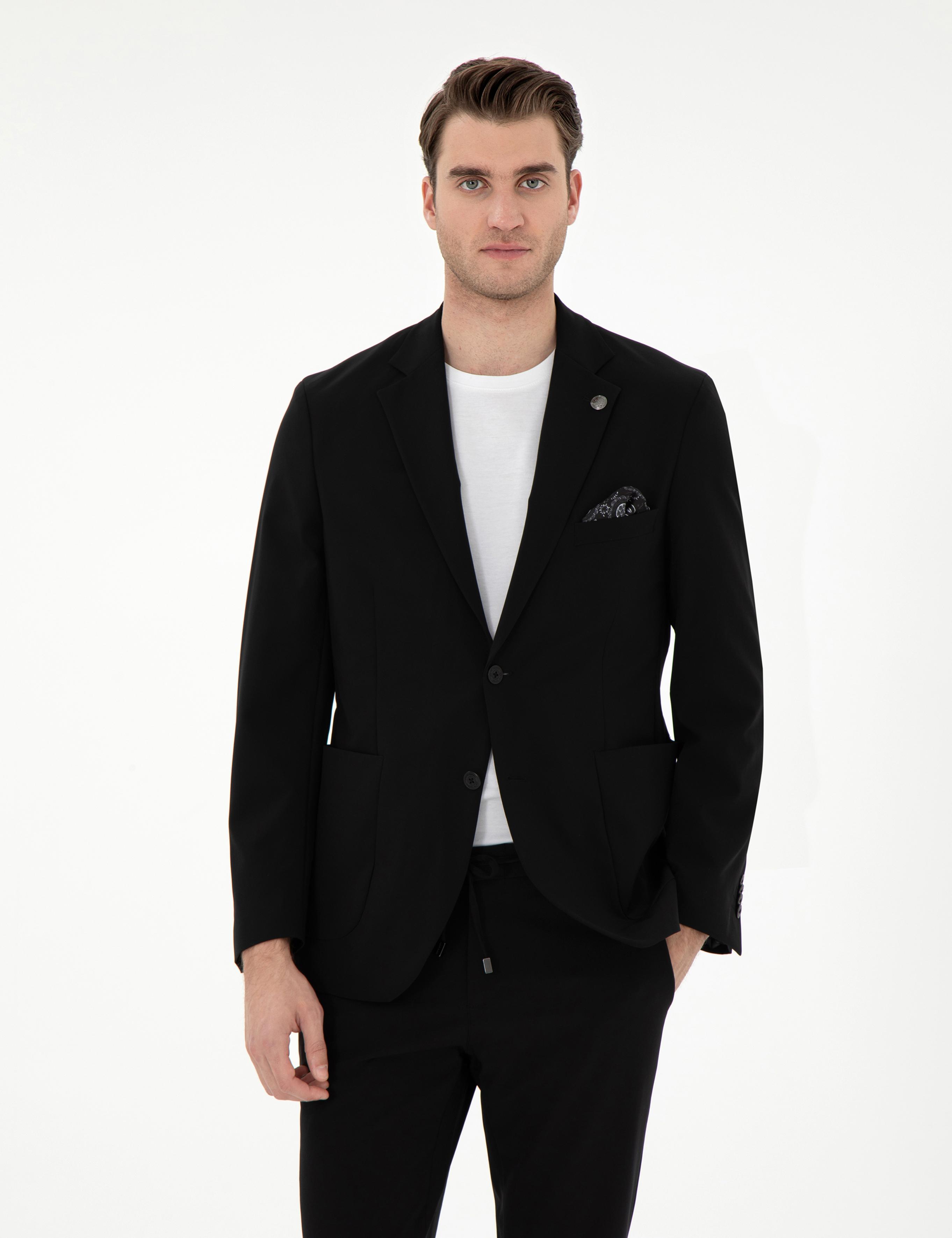 Siyah Slim Fit Ceket