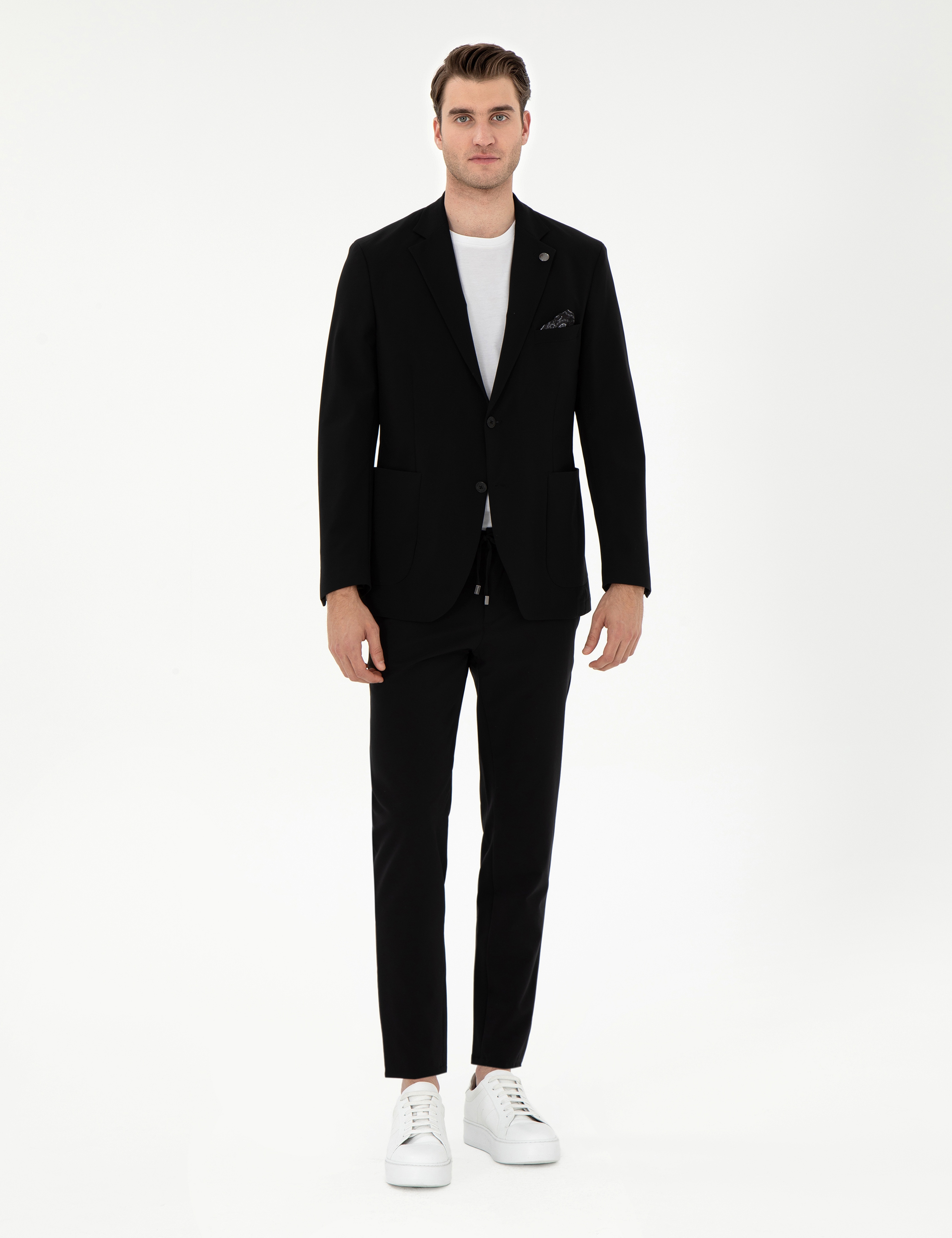 Siyah Slim Fit Ceket - Image 4