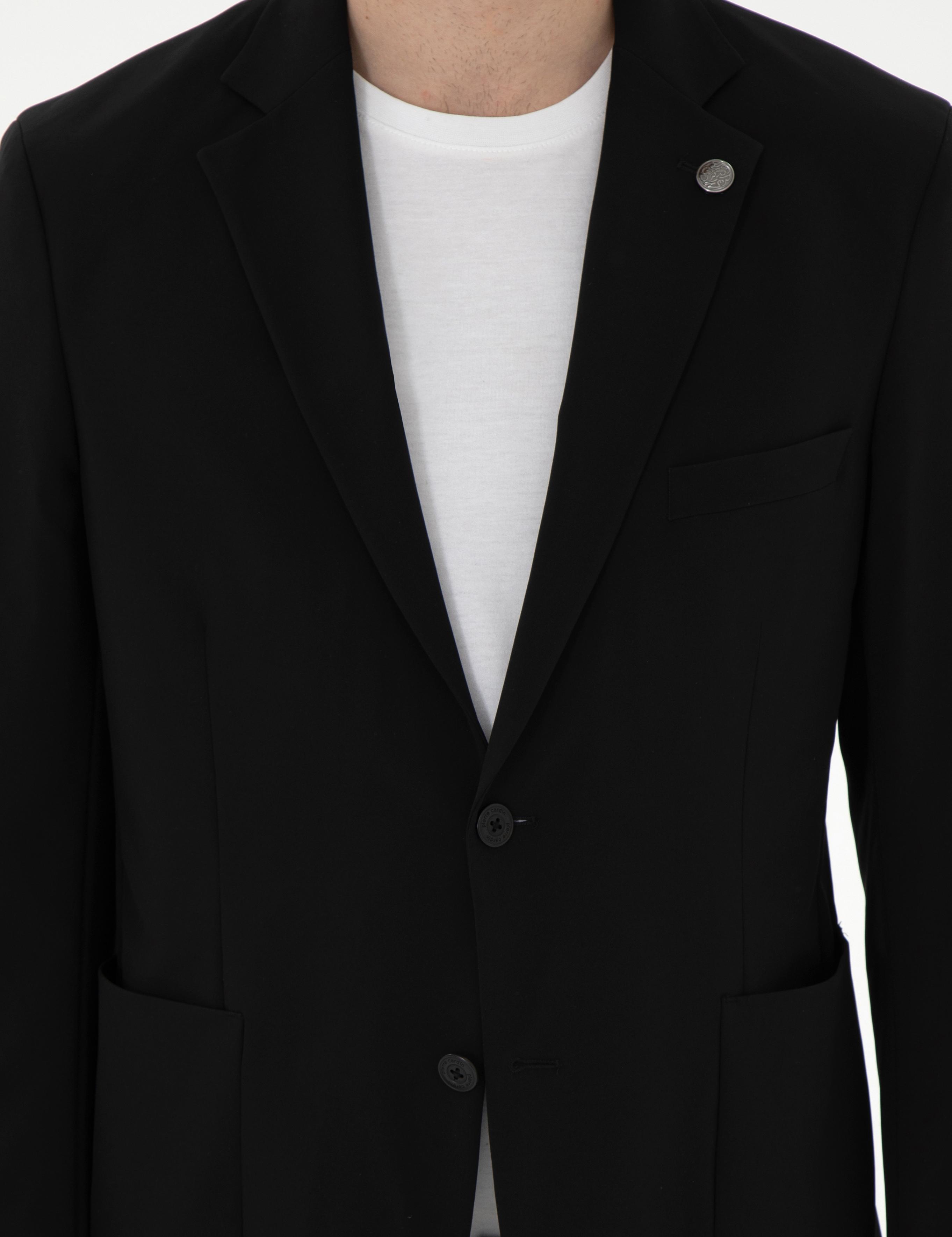 Siyah Slim Fit Ceket