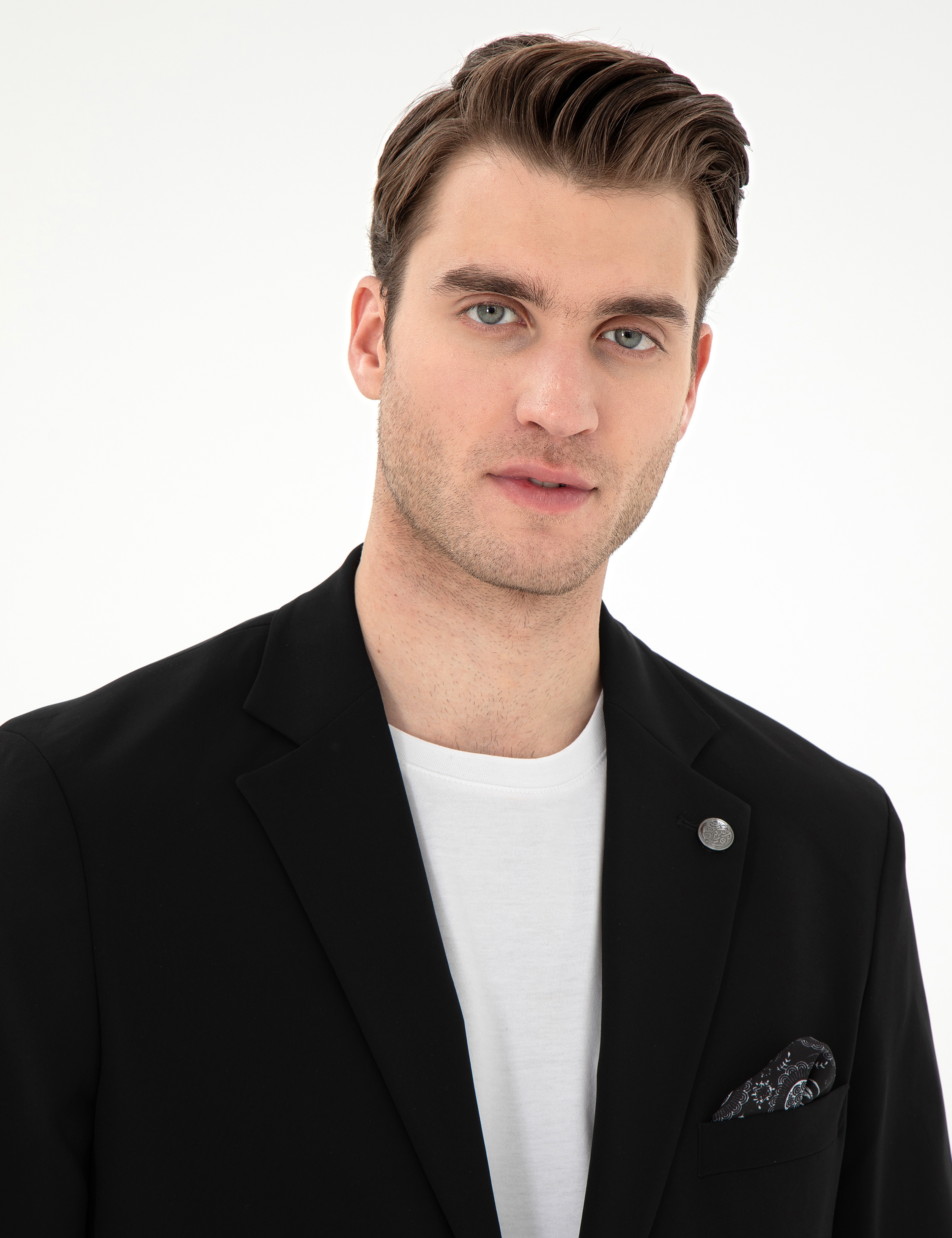Siyah Slim Fit Ceket - Image 2