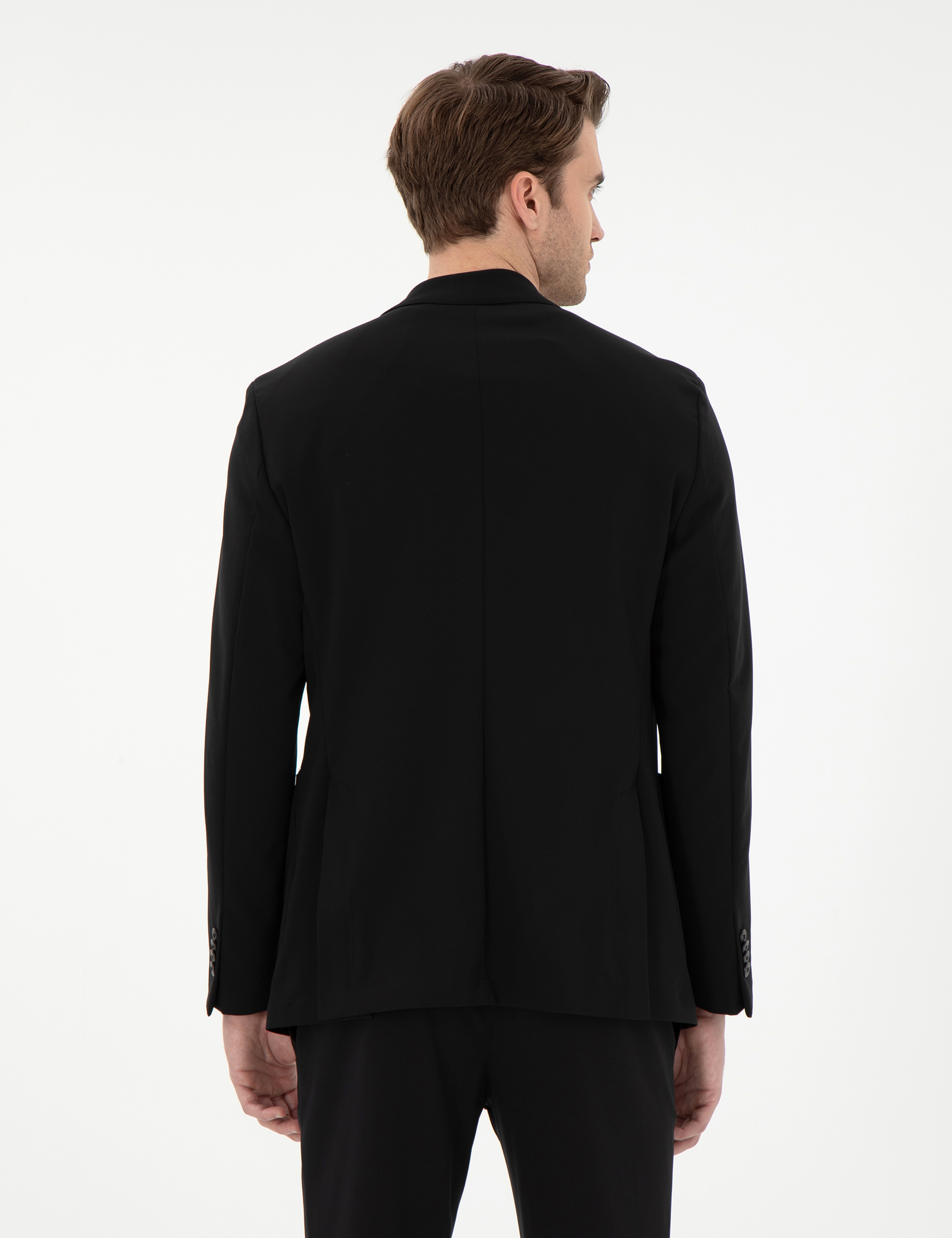 Siyah Slim Fit Ceket - Image 5