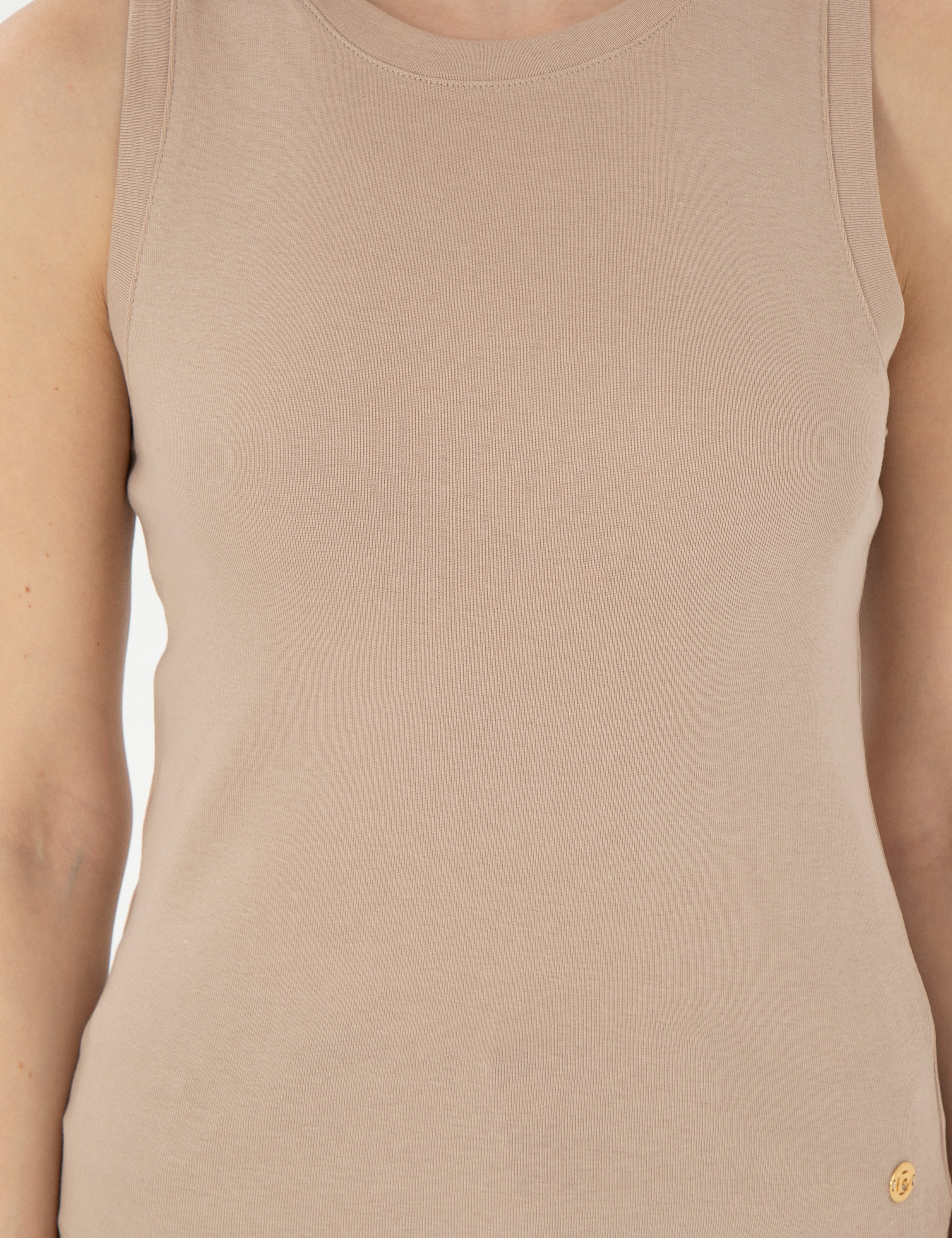 Bej Ex. Slim Fit Tişört - Image 6