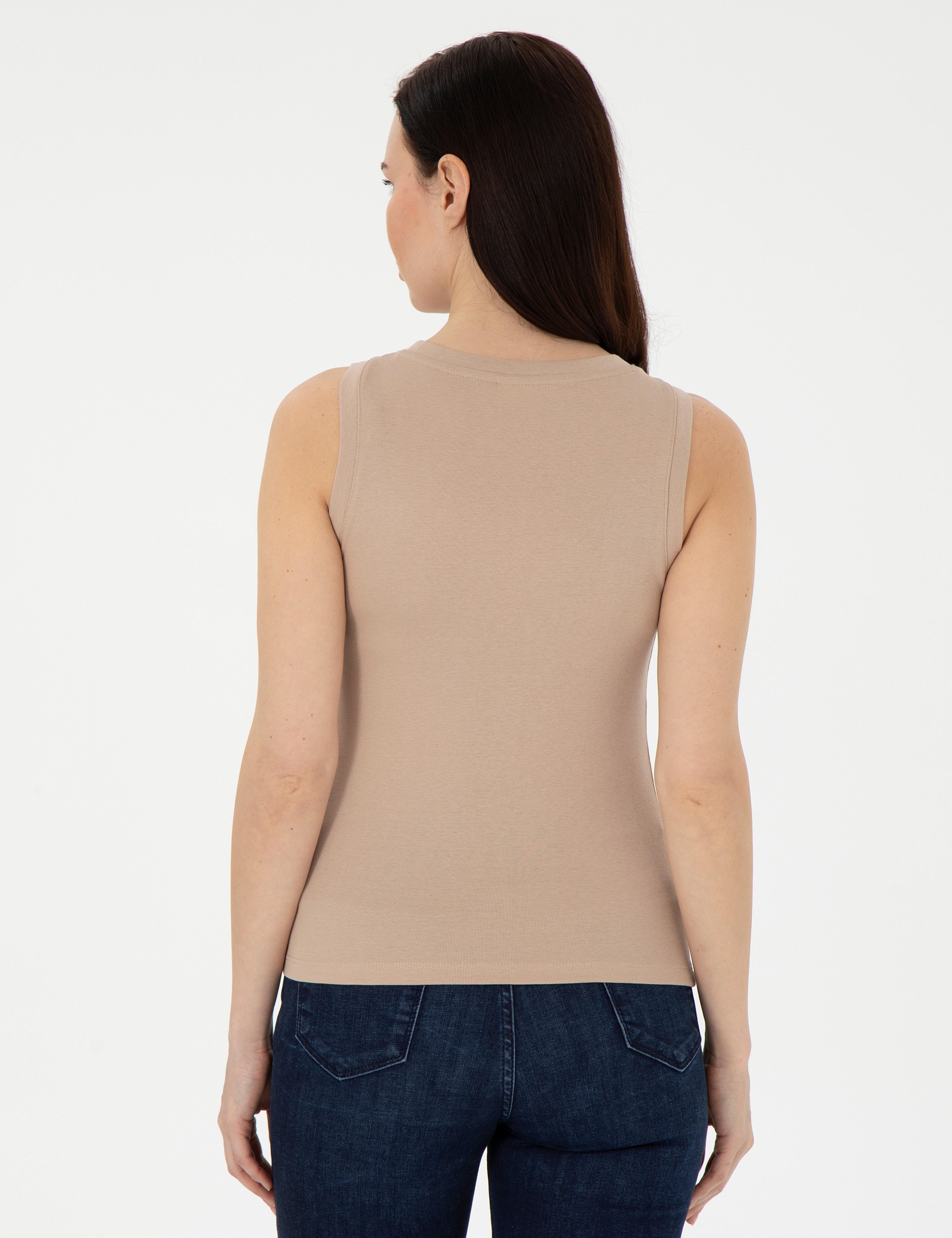 Bej Ex. Slim Fit Tişört - Image 5