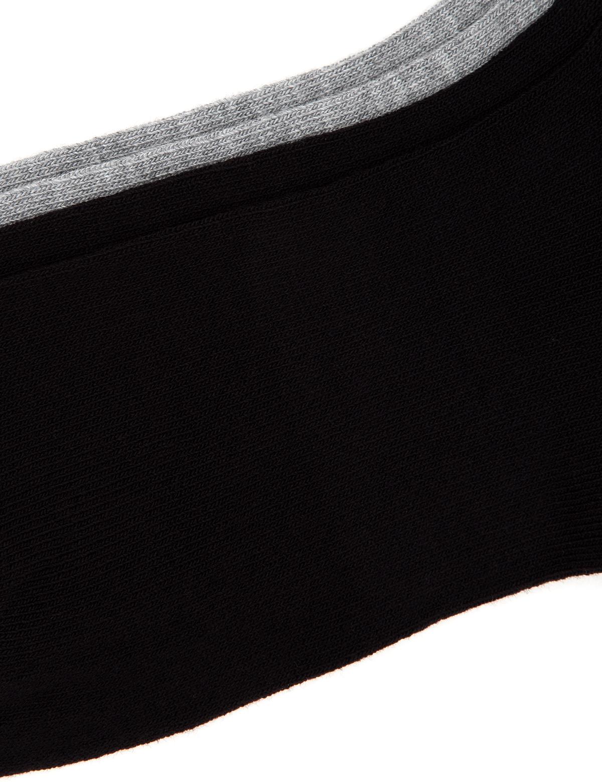 Kadın Siyah 2'li Bambu Patik Çorap - 50301596005