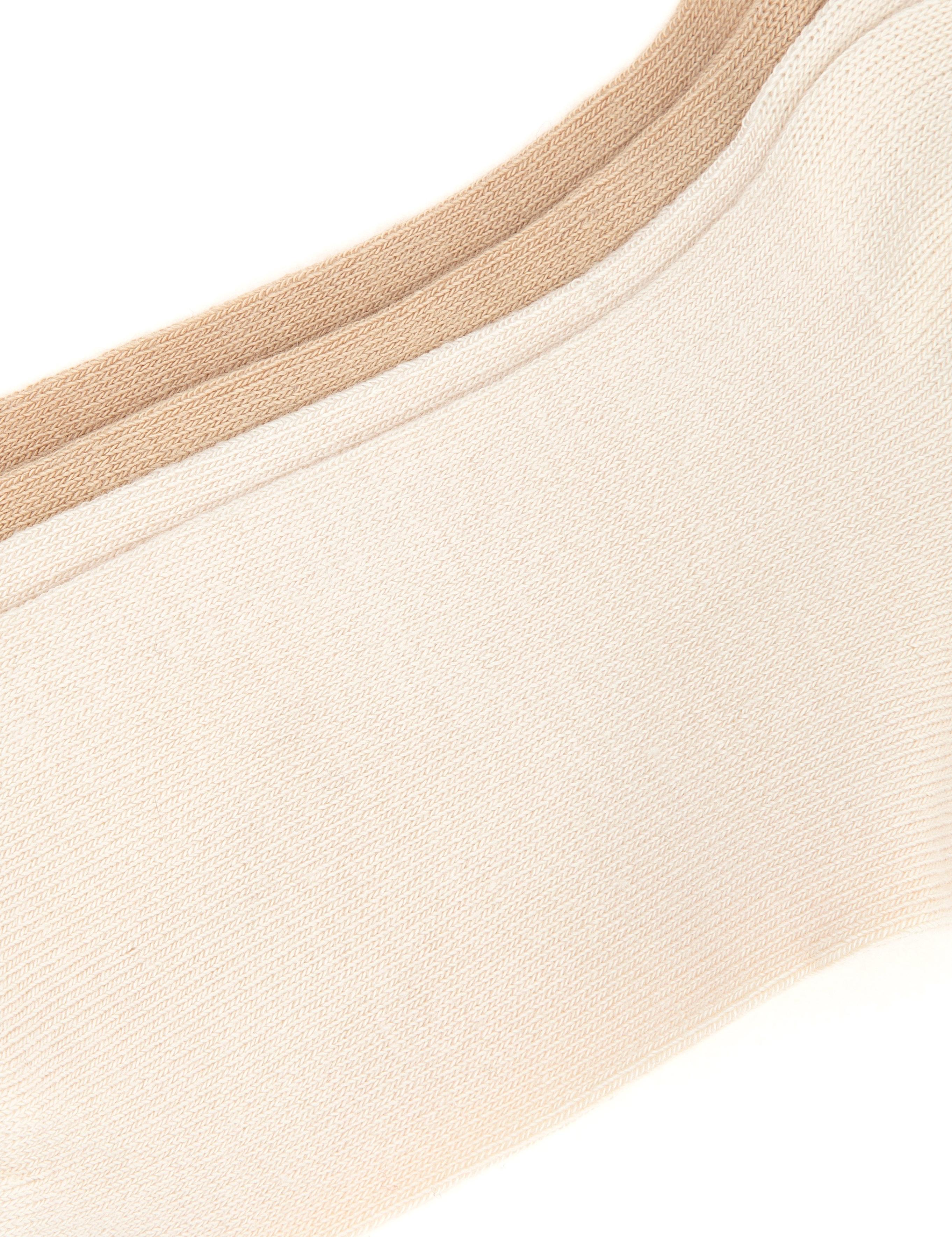 Kadın Bej 2'li Bambu Patik Çorap