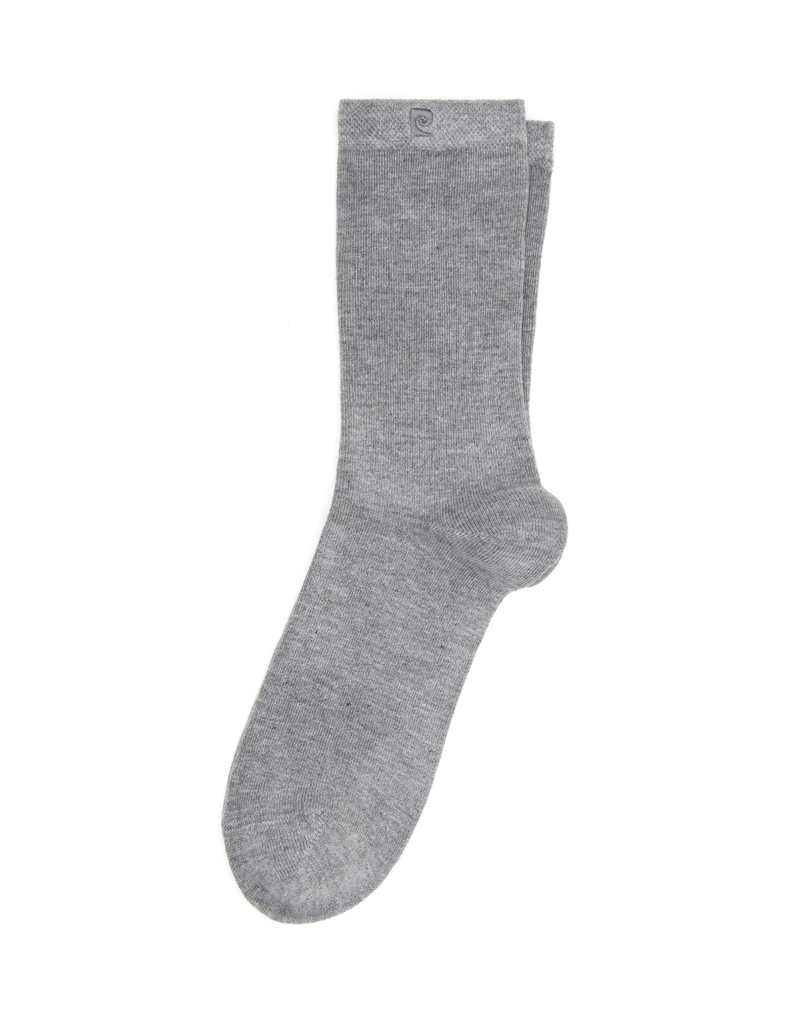 Kadın Gri Melanj Soket Çorap