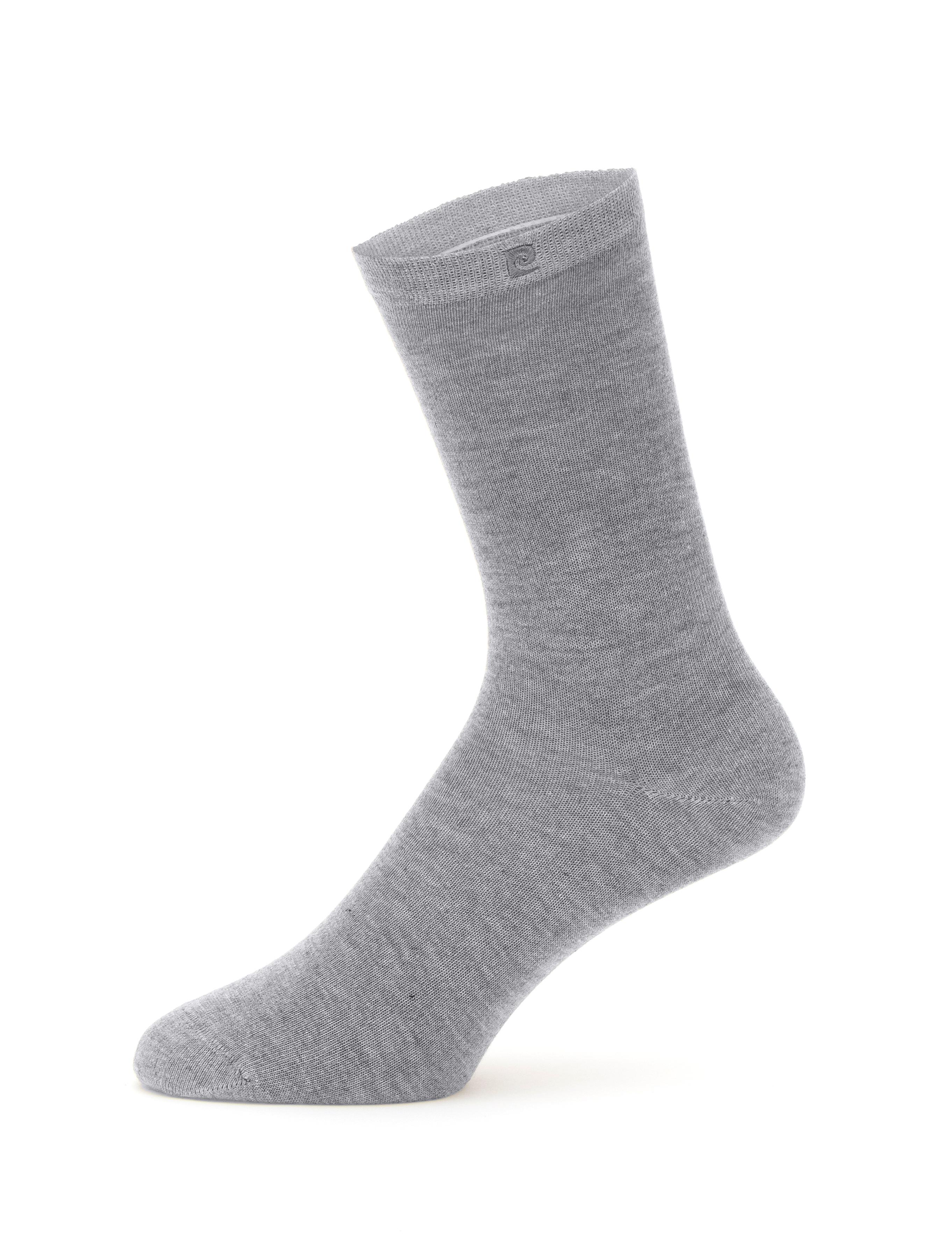 Kadın Gri Melanj Soket Çorap