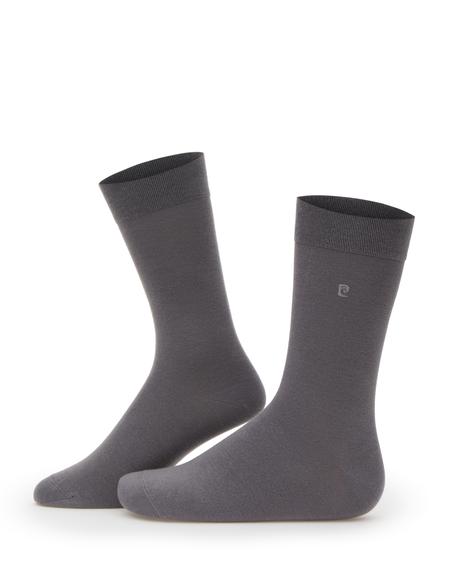 Erkek Bambu Karışımlı Gri Soket Basic Çorap - 50304461002