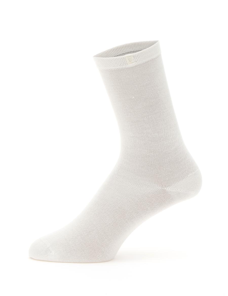 Kadın Beyaz Bambu Soket Çorap